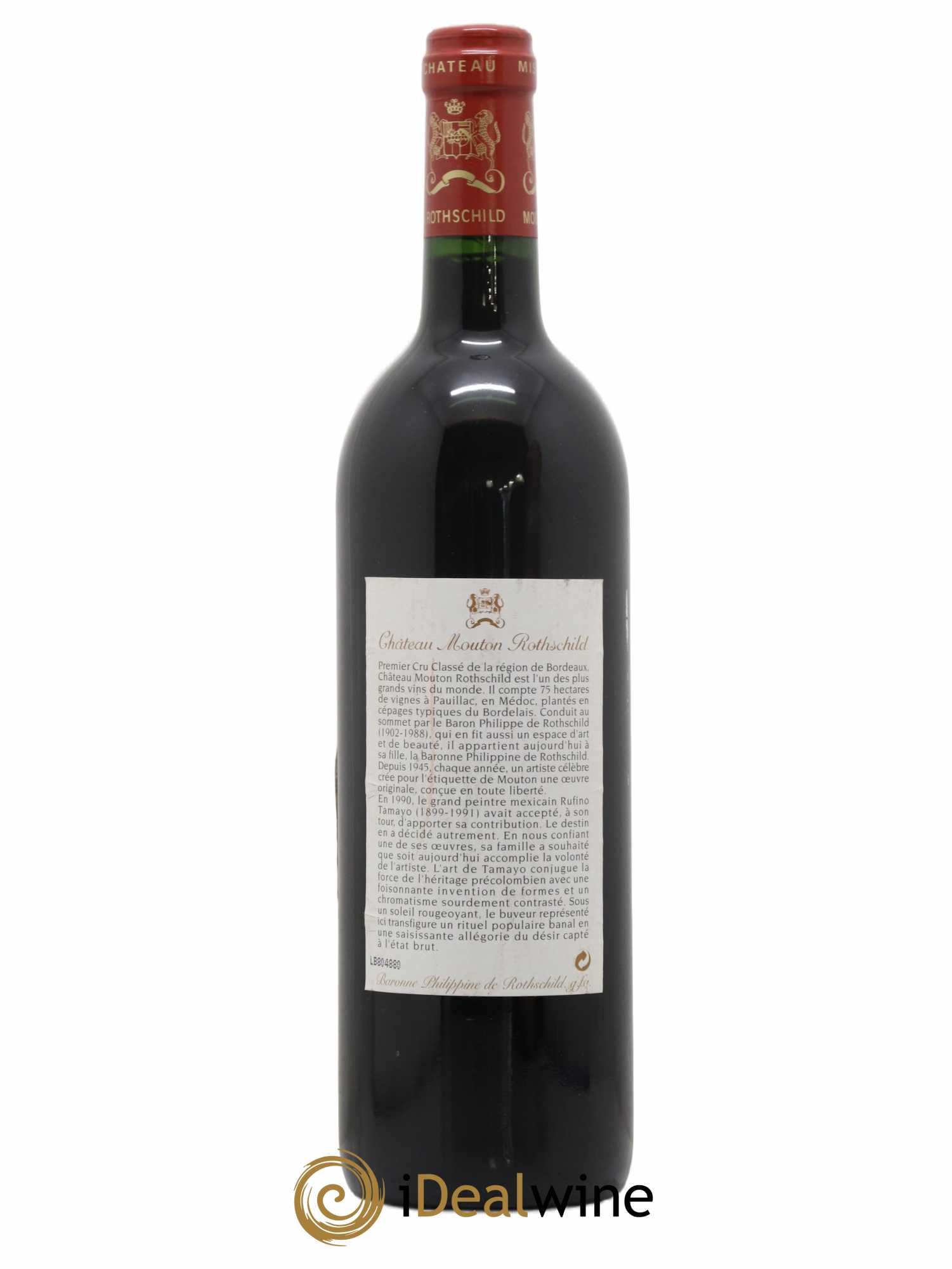 Château Mouton Rothschild 1er Grand Cru Classé 1998 - Lot de 1 bouteille - 1