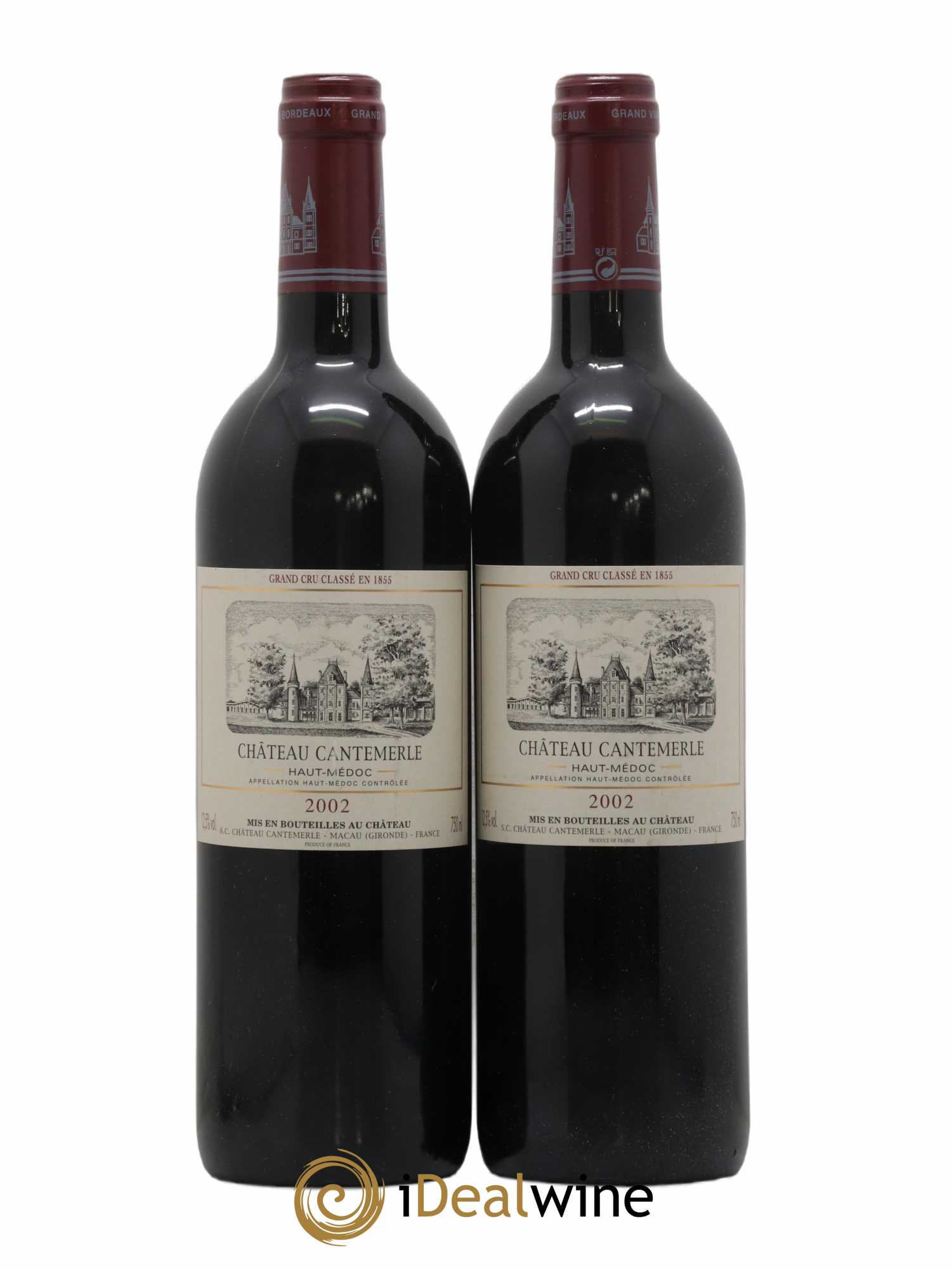 Château Cantemerle 5ème Grand Cru Classé 2002 - Lotto di 2 bottiglie - 0