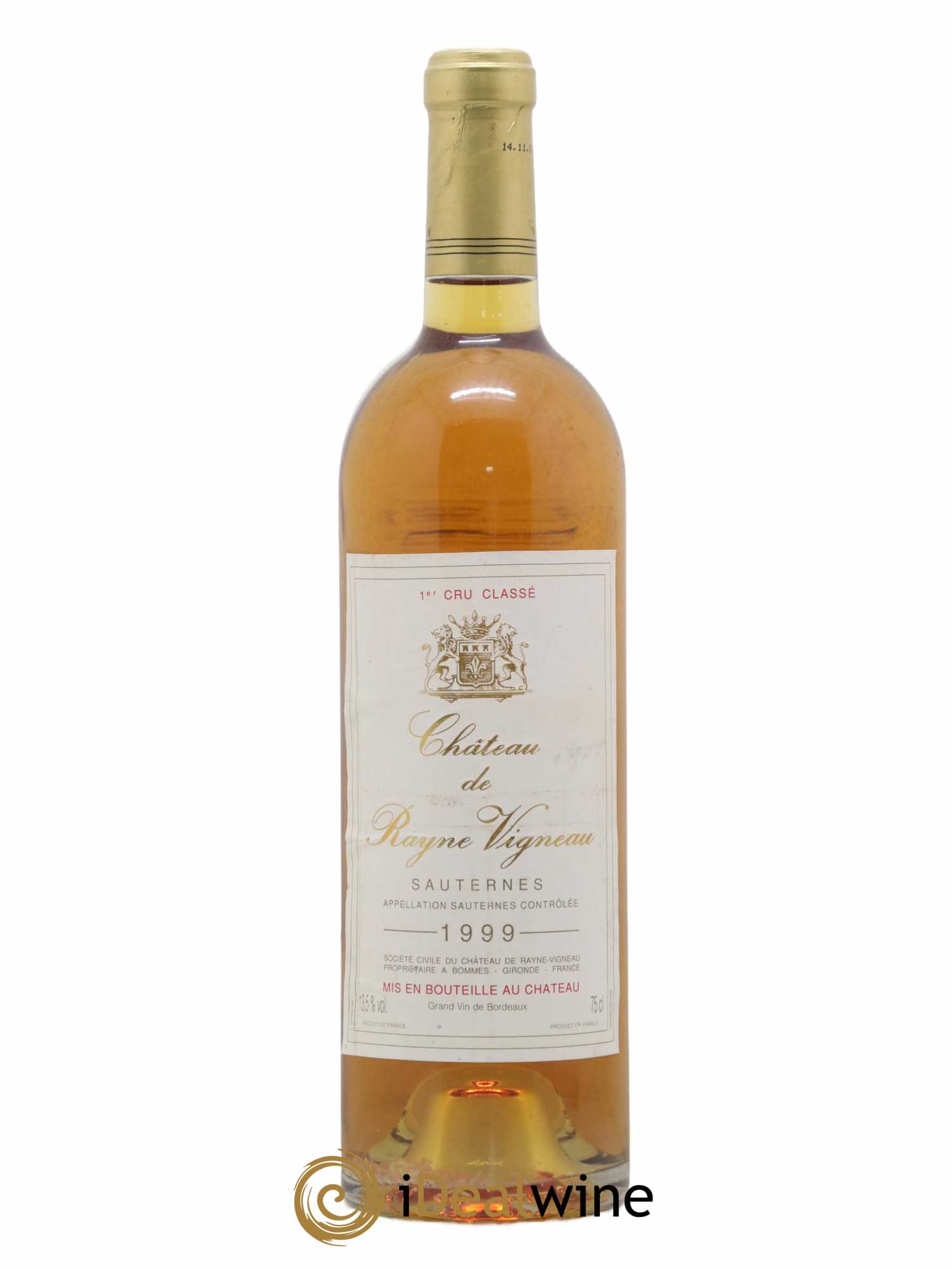 Château de Rayne Vigneau 1er Grand Cru Classé 1999 - Lotto di 1 bottiglia - 0