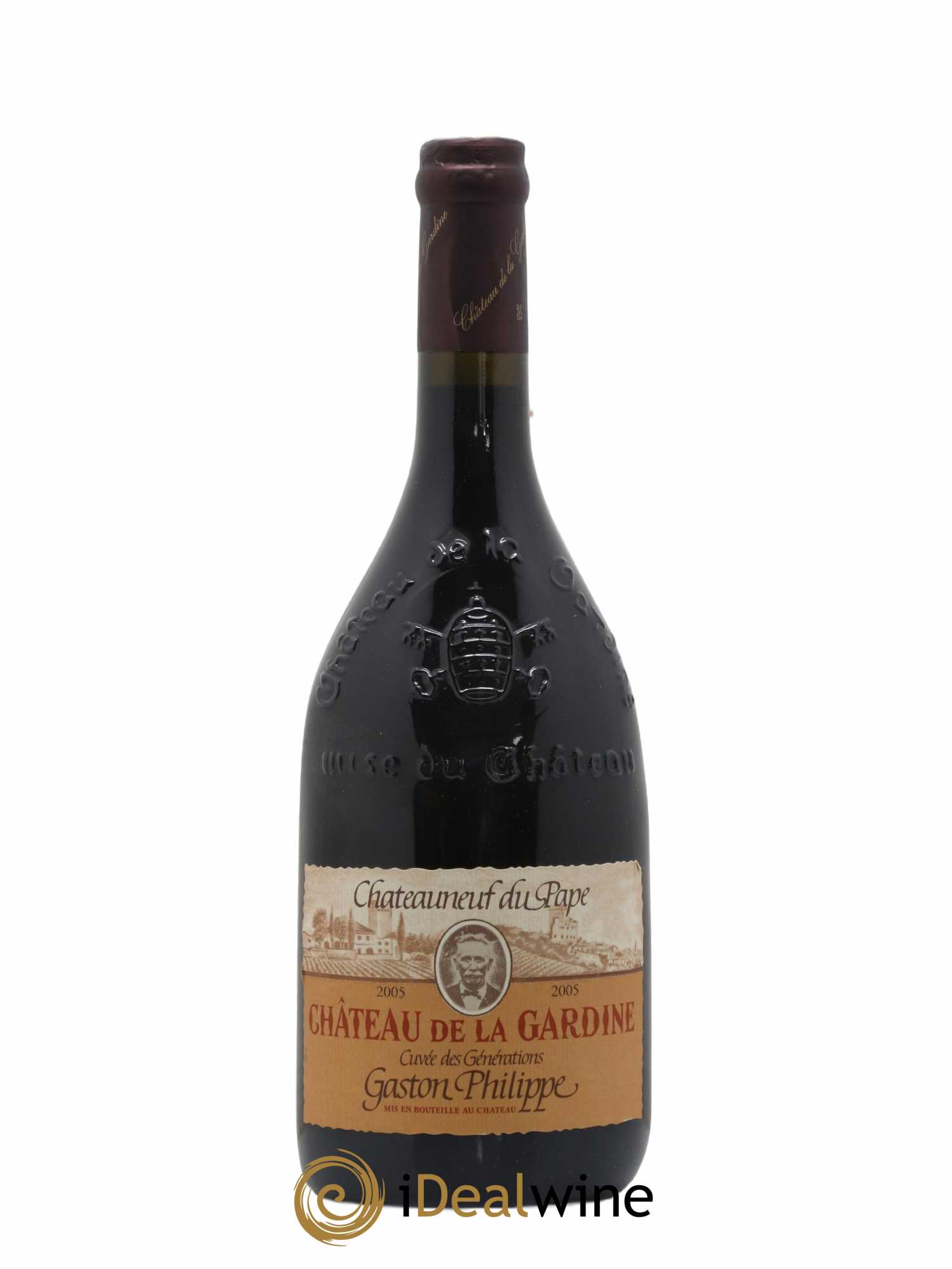 Châteauneuf-du-Pape Château de La Gardine Cuvée des Générations Gaston Philippe Famille Brunel 2005 - Lot de 1 bouteille - 0