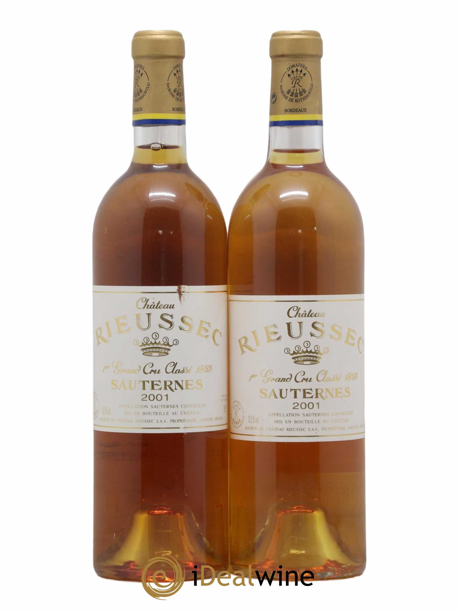 Château Rieussec 1er Grand Cru Classé 2001 - Lotto di 2 bottiglie - 0