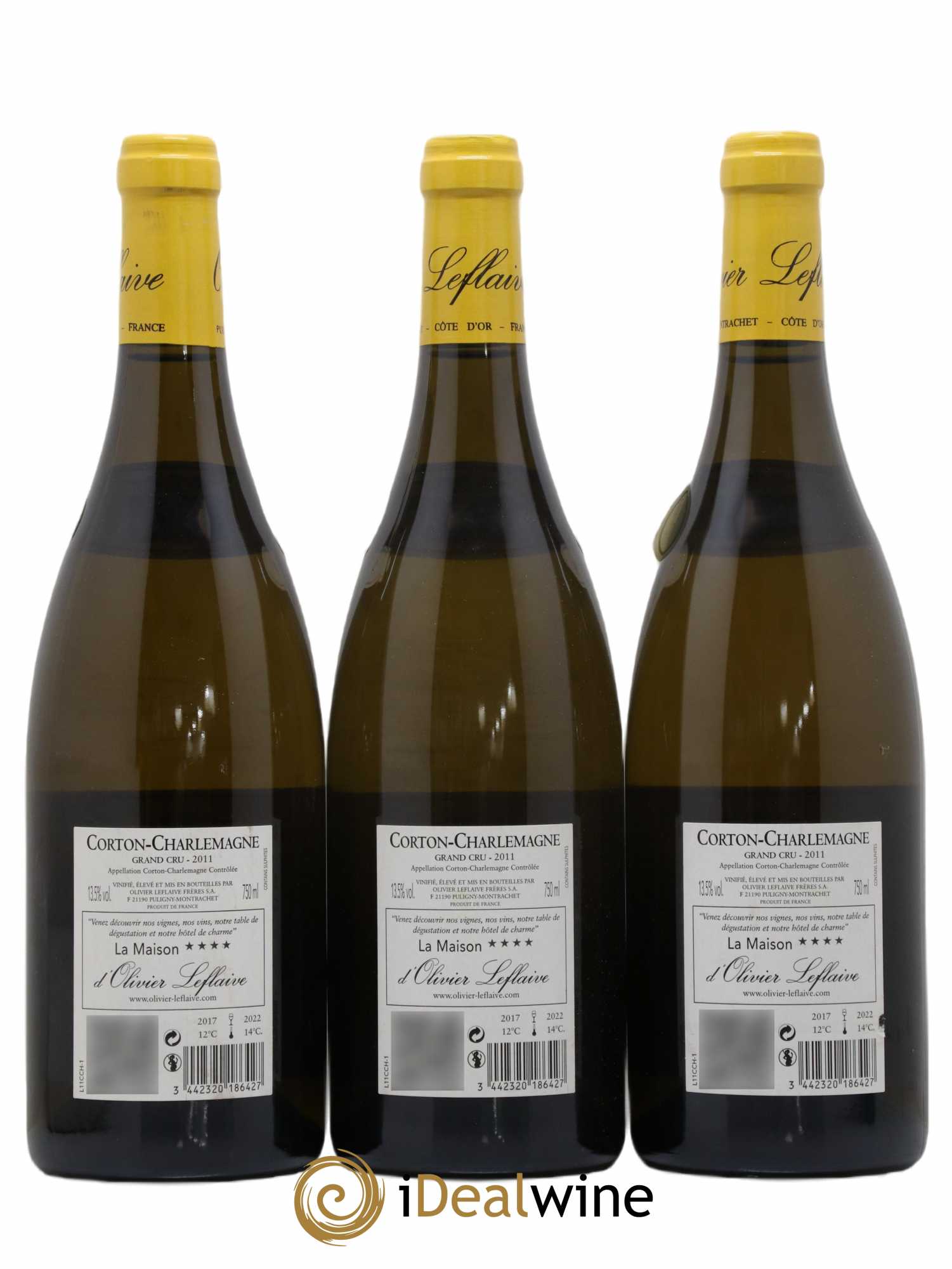 Corton-Charlemagne Grand Cru Olivier Leflaive 2011 - Lot de 3 bouteilles - 1
