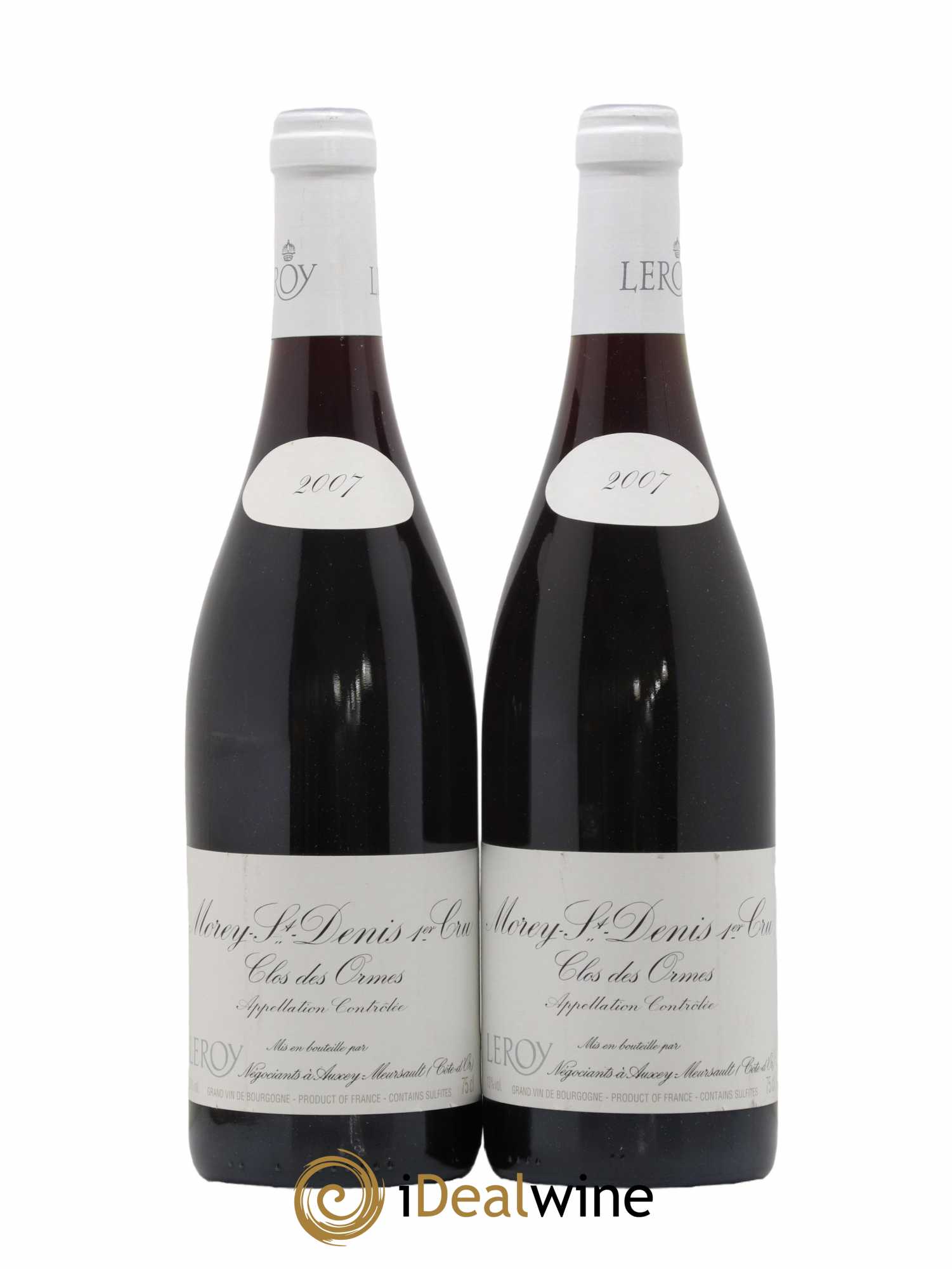 Morey-Saint-Denis 1er Cru Clos des Ormes Leroy SA 2007 - Lot de 2 bouteilles - 0