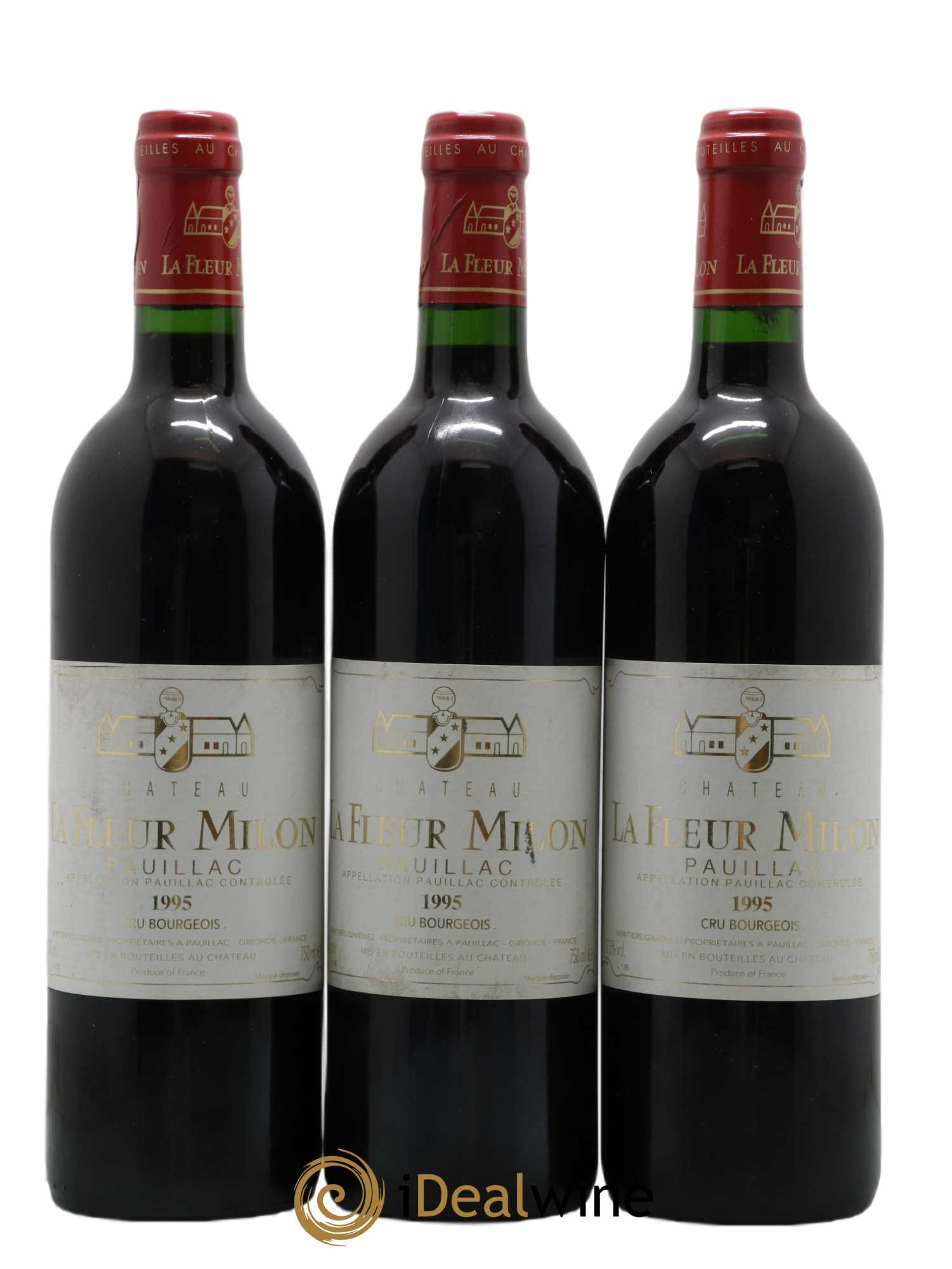 Château la Fleur Milon Cru Bourgeois 1995 - Lot de 3 bouteilles - 0