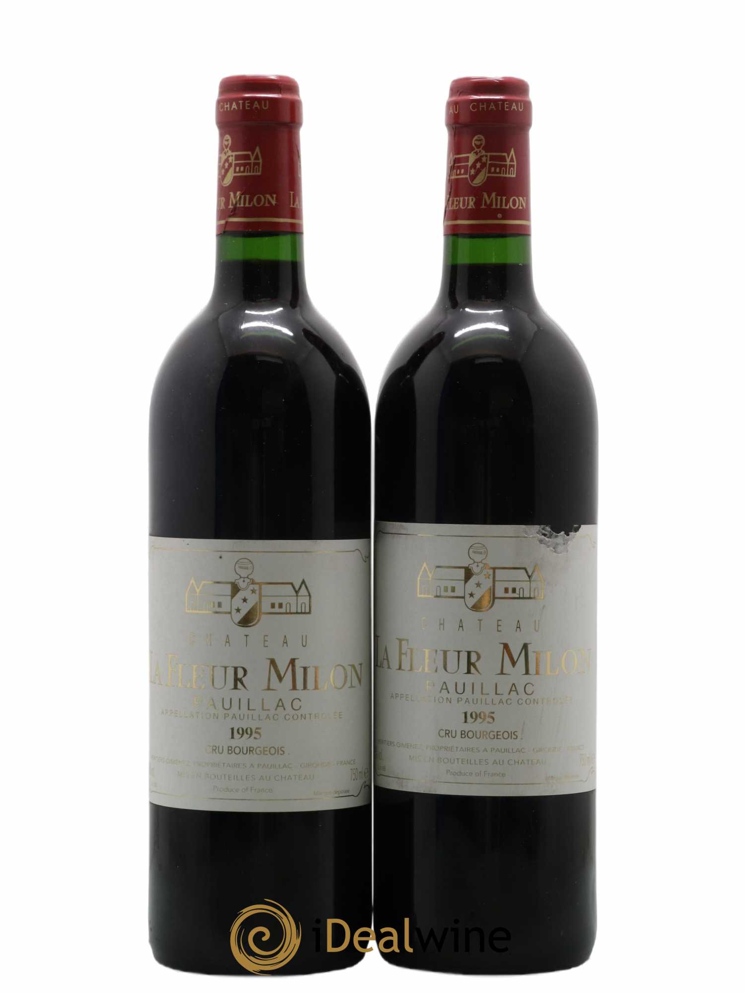 Château la Fleur Milon Cru Bourgeois 1995 - Lot de 2 bouteilles - 0