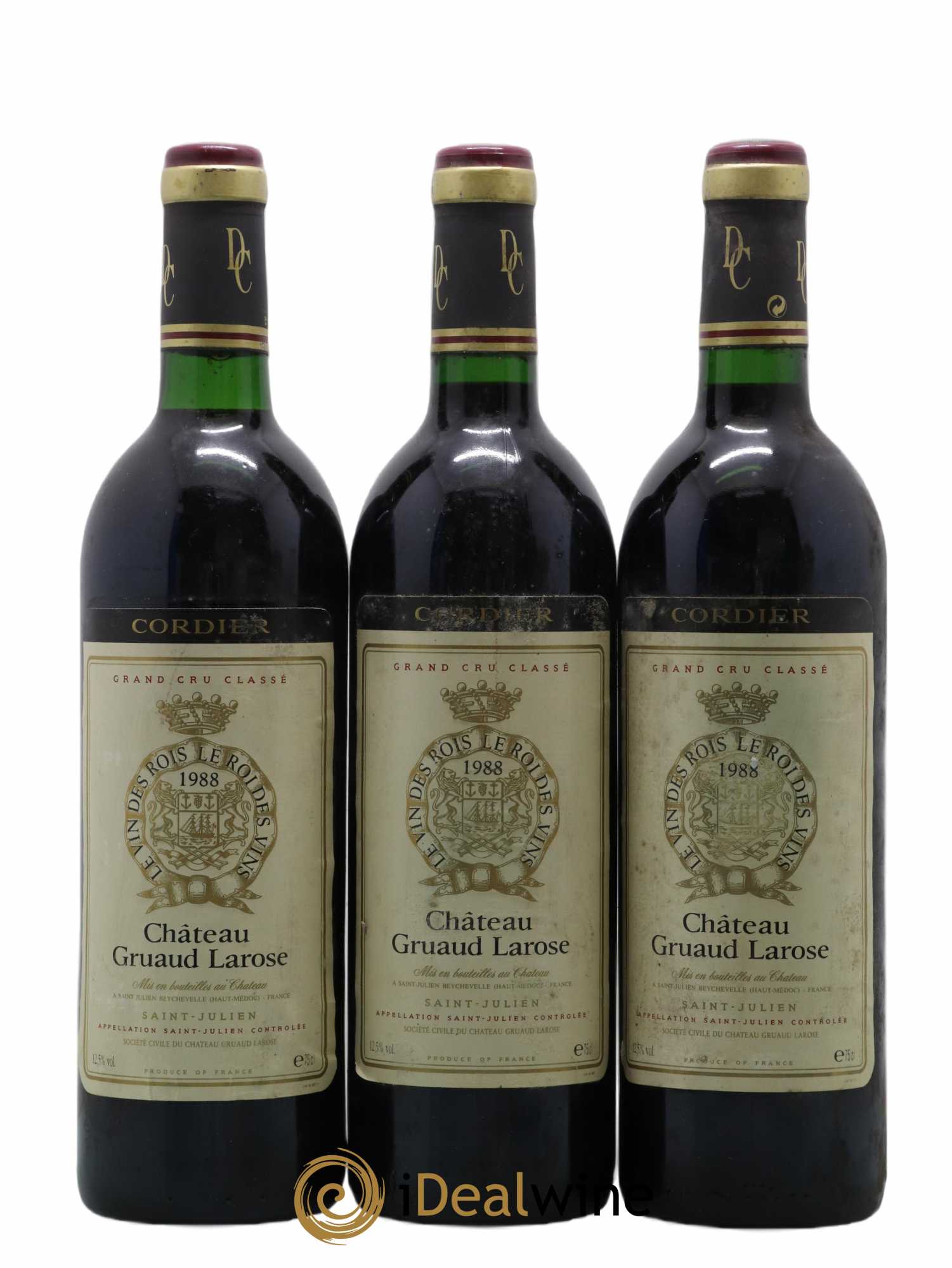 Château Gruaud Larose 2ème Grand Cru Classé 1988 - Lot de 3 bouteilles - 0