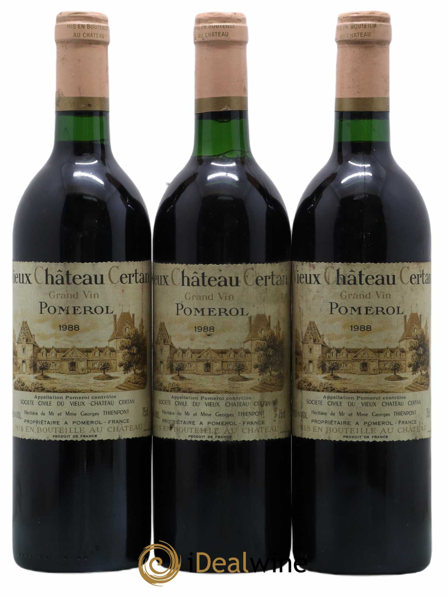 Vieux Château Certan 1988 - Lot de 3 bouteilles - 0