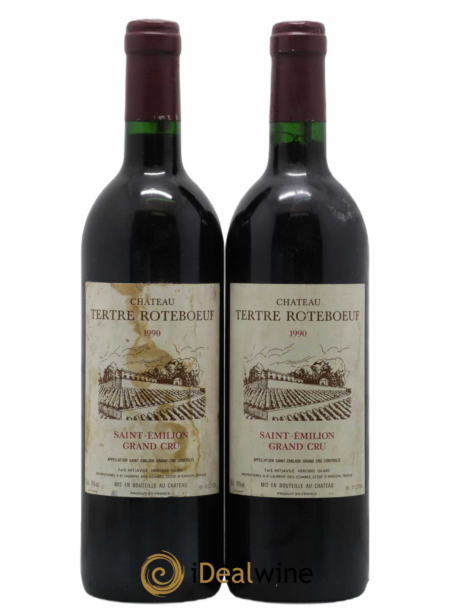 Château Tertre Roteboeuf 1990 - Posten von 2 Flaschen - 0