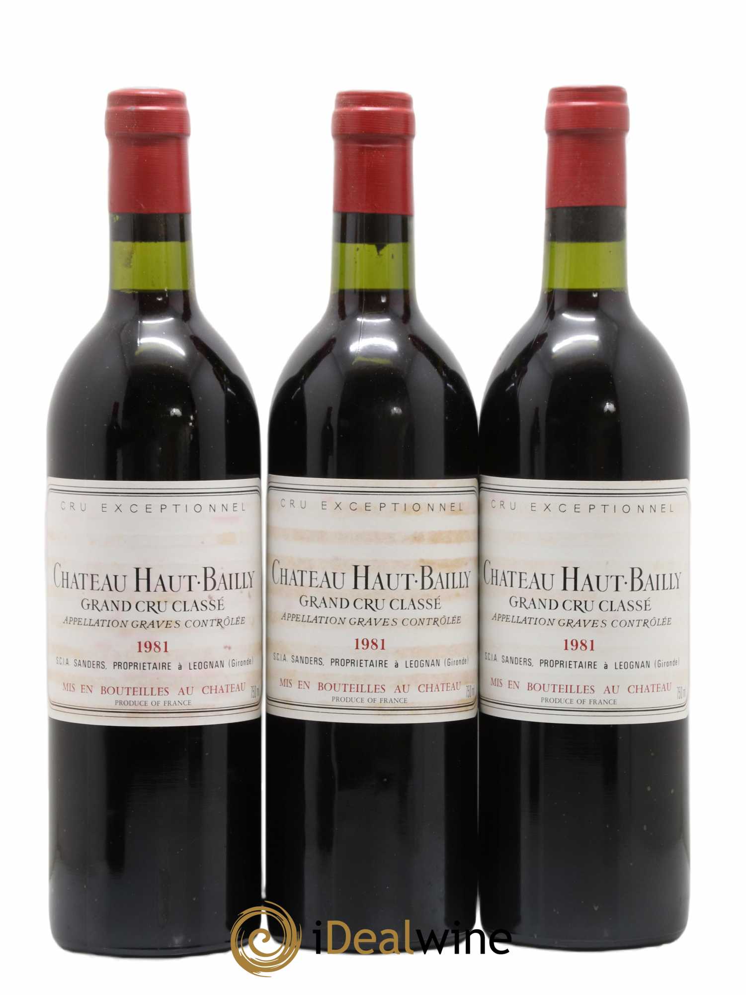 Château Haut-Bailly Cru Classé de Graves 1981 - Lot de 12 bouteilles - 1