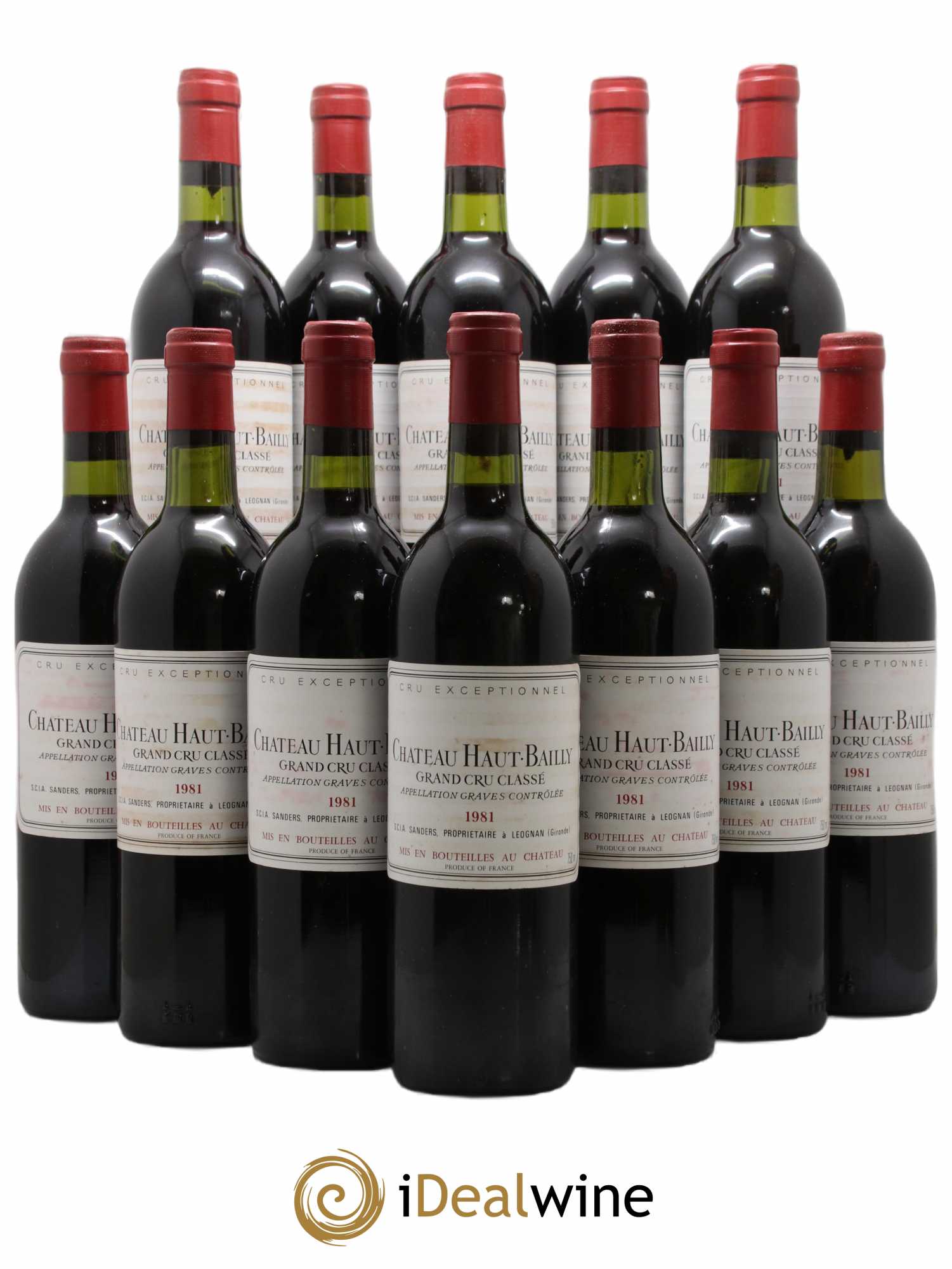 Château Haut-Bailly Cru Classé de Graves 1981 - Lot de 12 bouteilles - 0