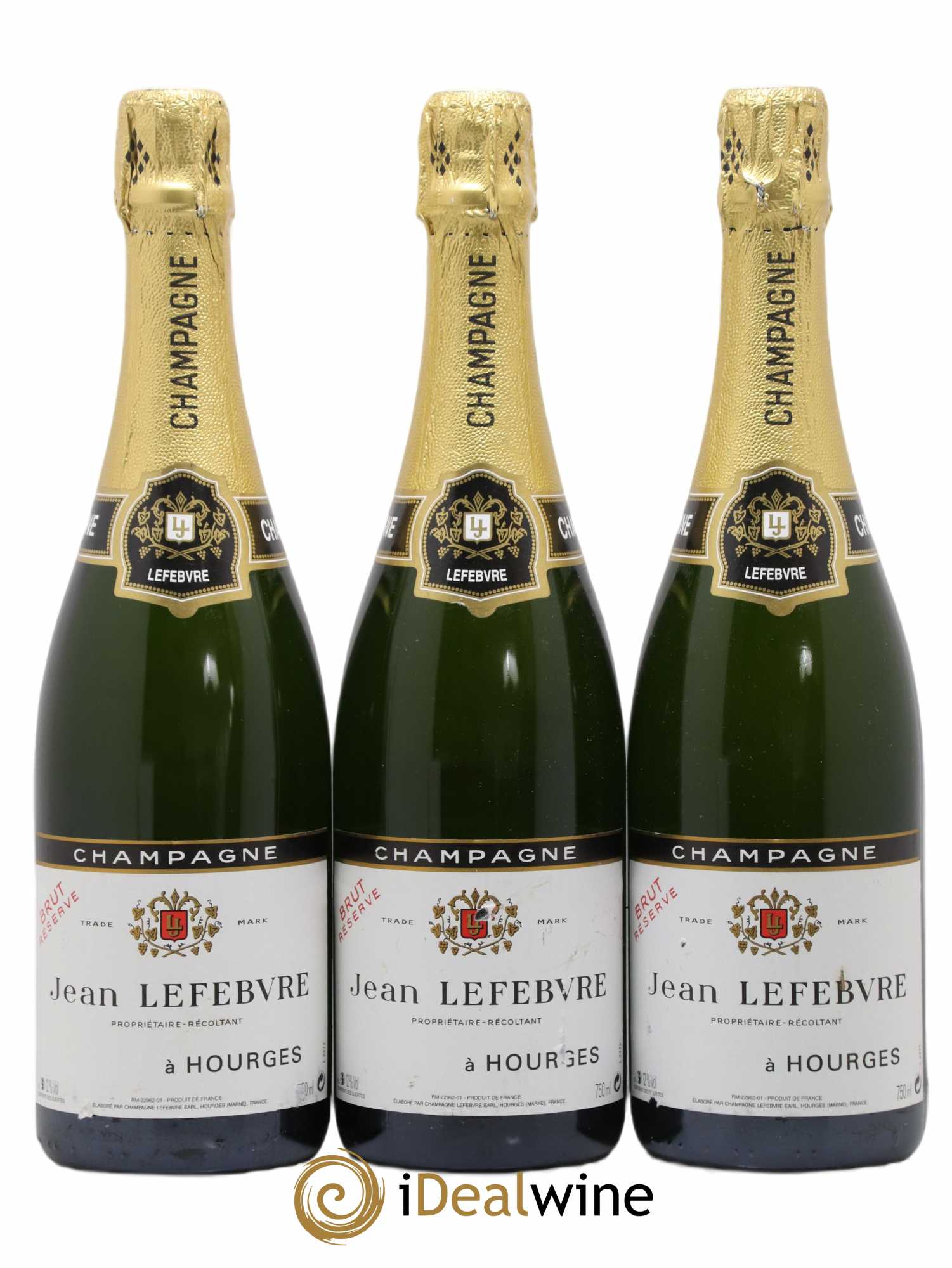 Champagne Jean Lefebvre - Lot of 3 bottles - 0