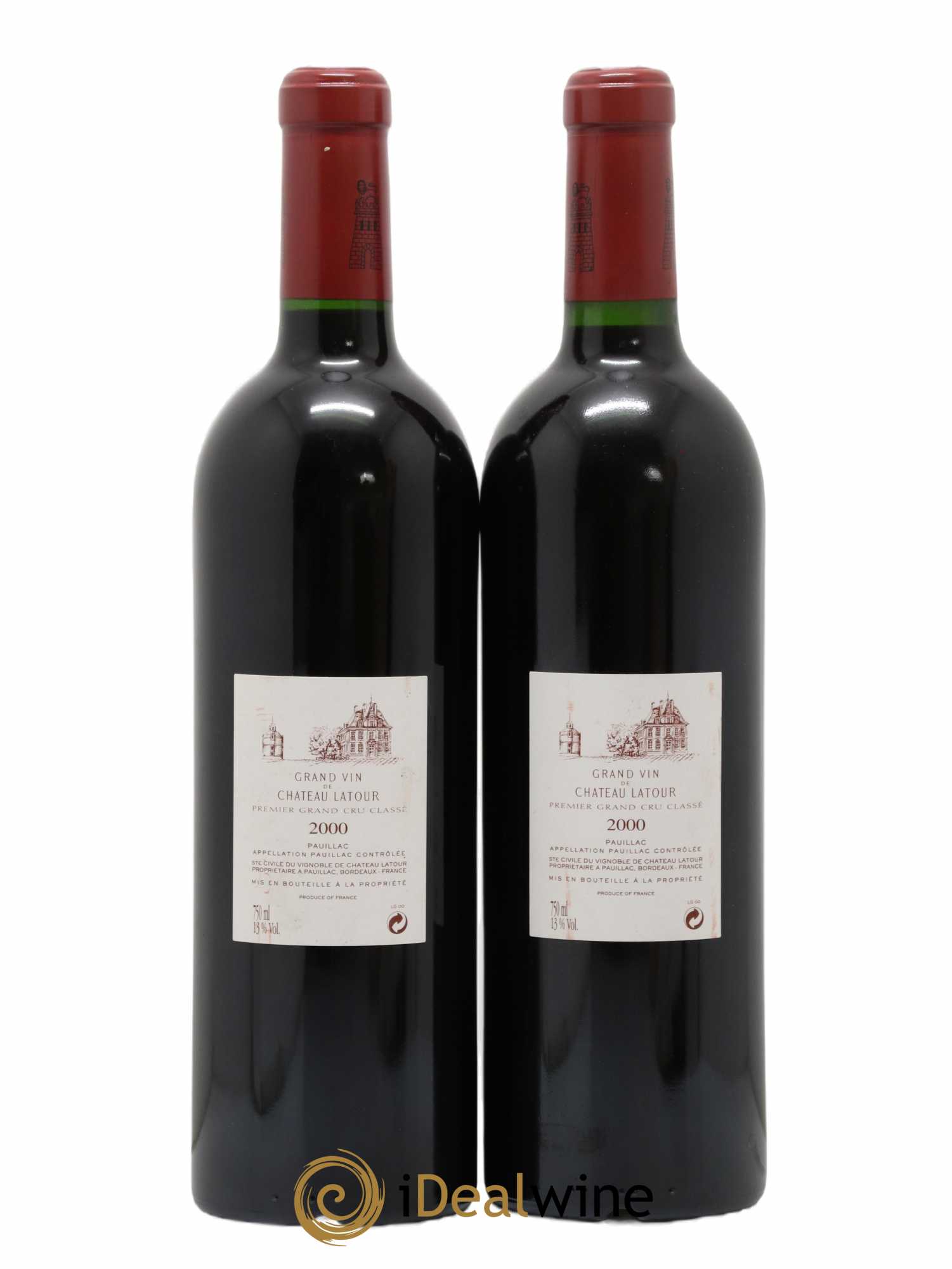 Château Latour 1er Grand Cru Classé 2000 - Lot de 2 bouteilles - 1
