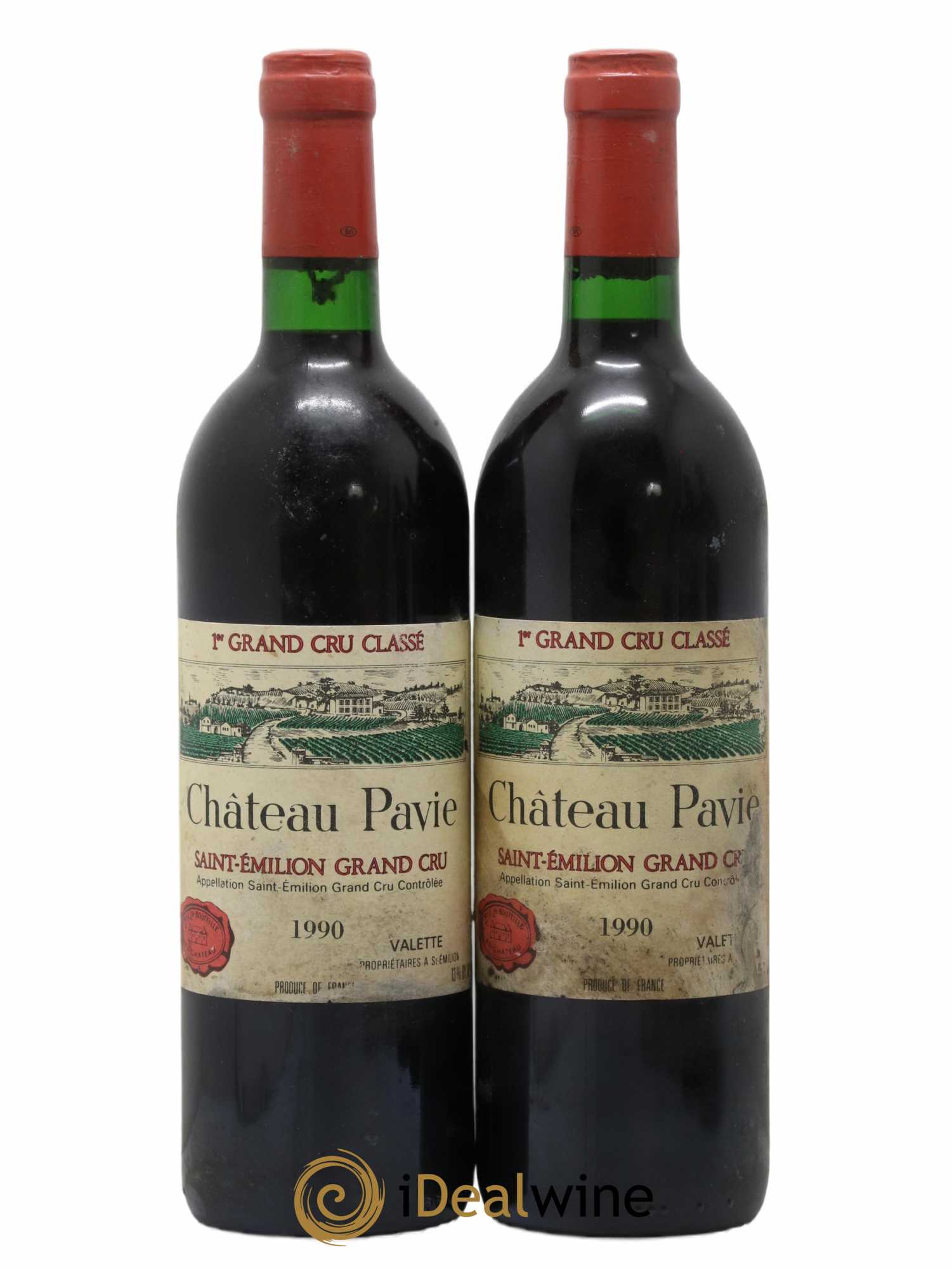 Château Pavie 1er Grand Cru Classé A 1990 - Lot de 2 bouteilles - 0