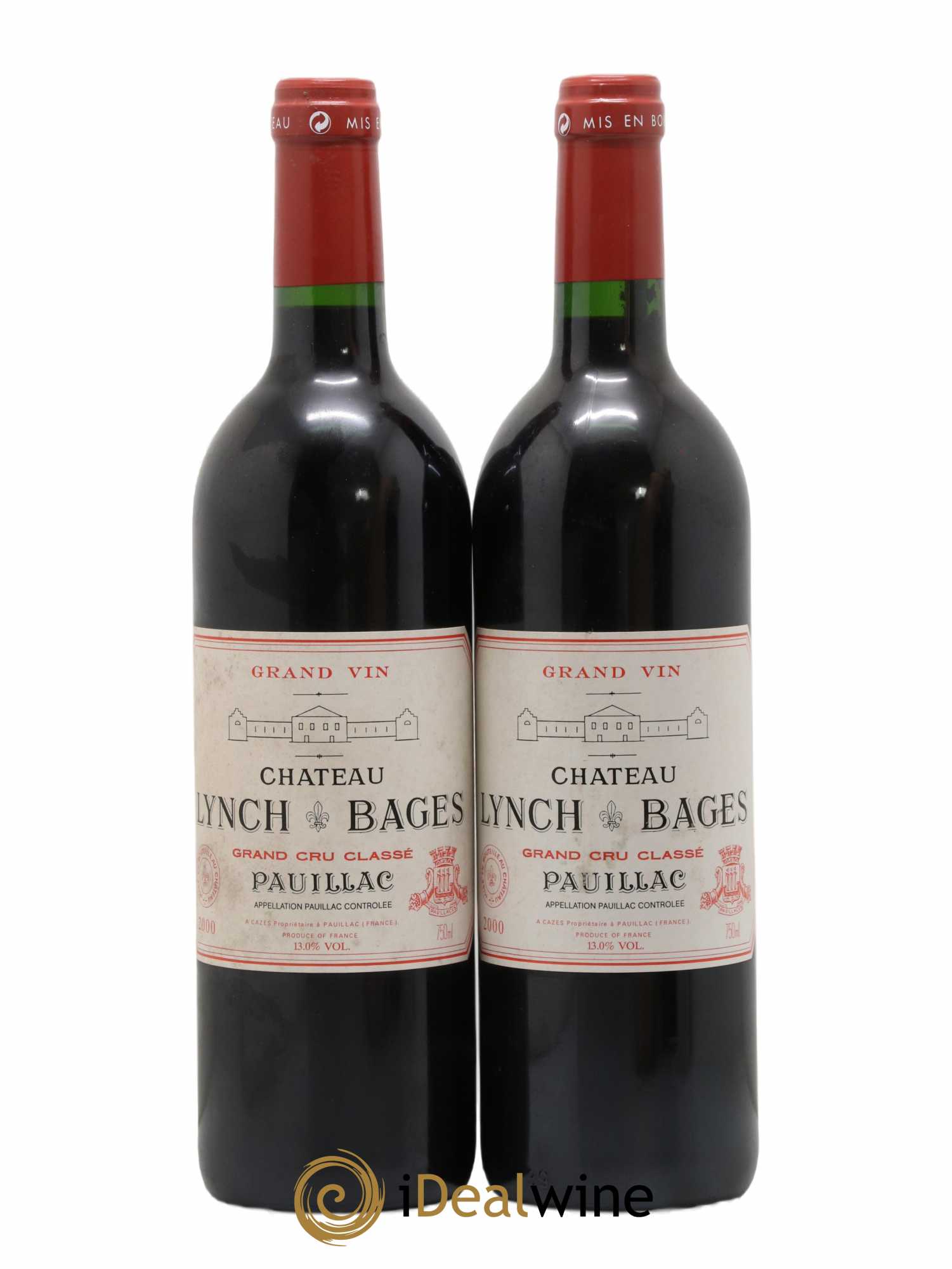 Château Lynch Bages 5ème Grand Cru Classé 2000 - Lot de 2 bouteilles - 0