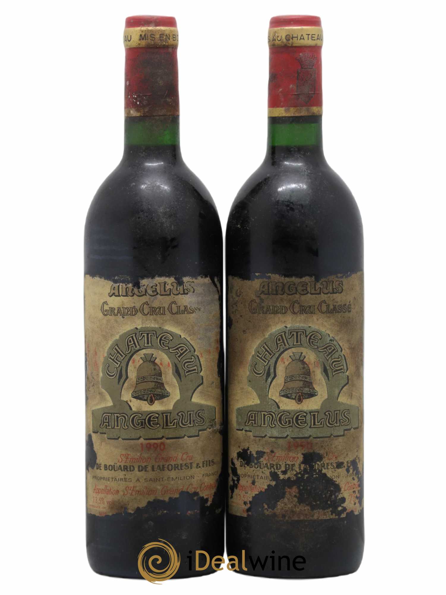 Château Angélus 1er Grand Cru Classé A 1990 - Lot de 2 bouteilles - 0
