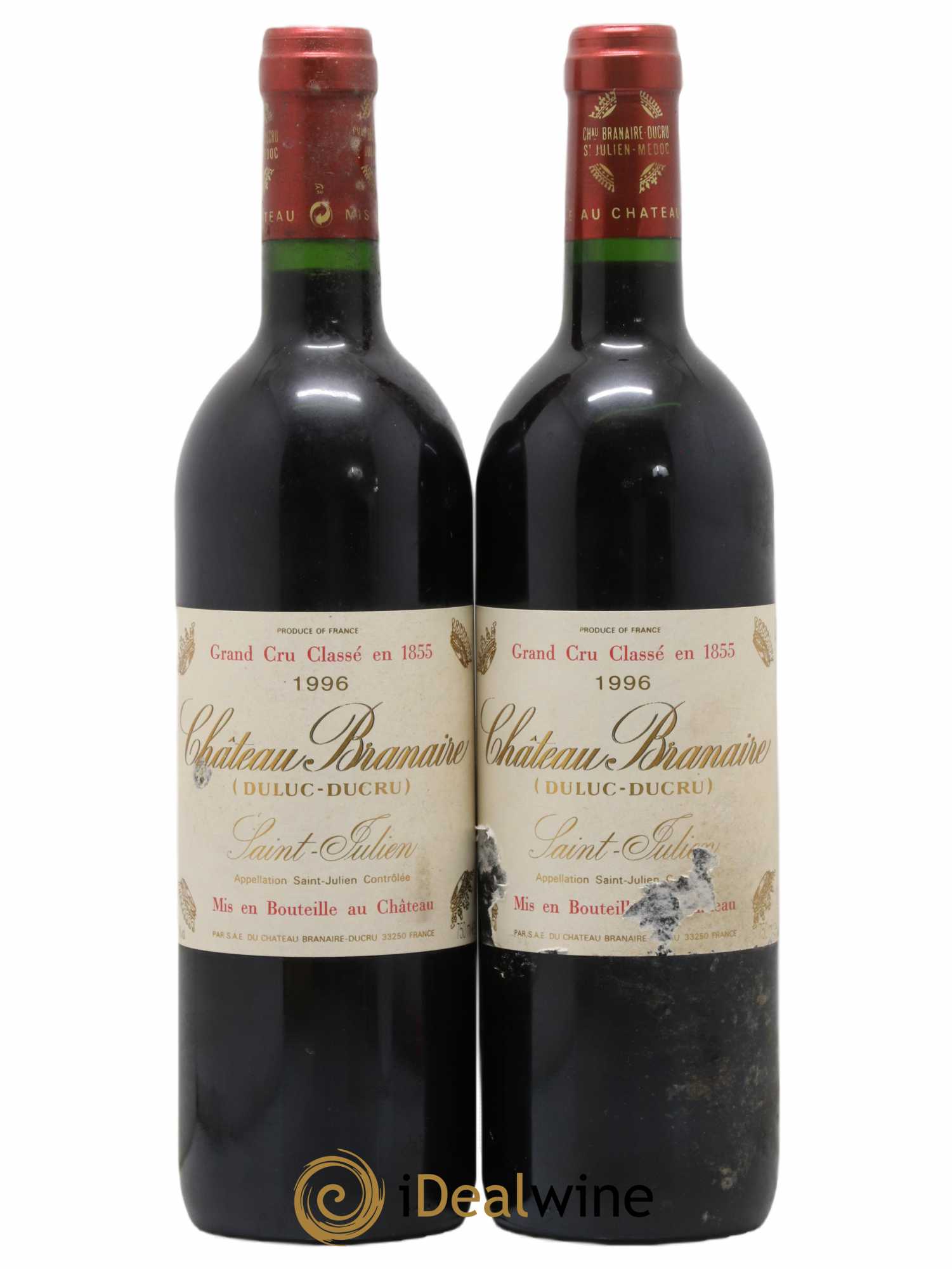 Château Branaire Ducru 4ème Grand Cru Classé 1996 - Lot de 2 bouteilles - 0