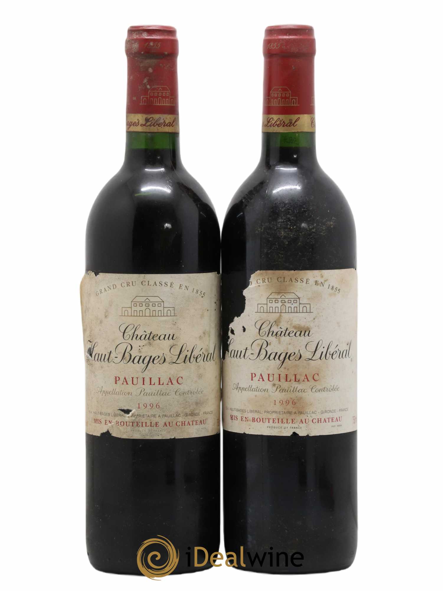 Château Haut Bages Libéral 5ème Grand Cru Classé 1996 - Lot de 2 bouteilles - 0