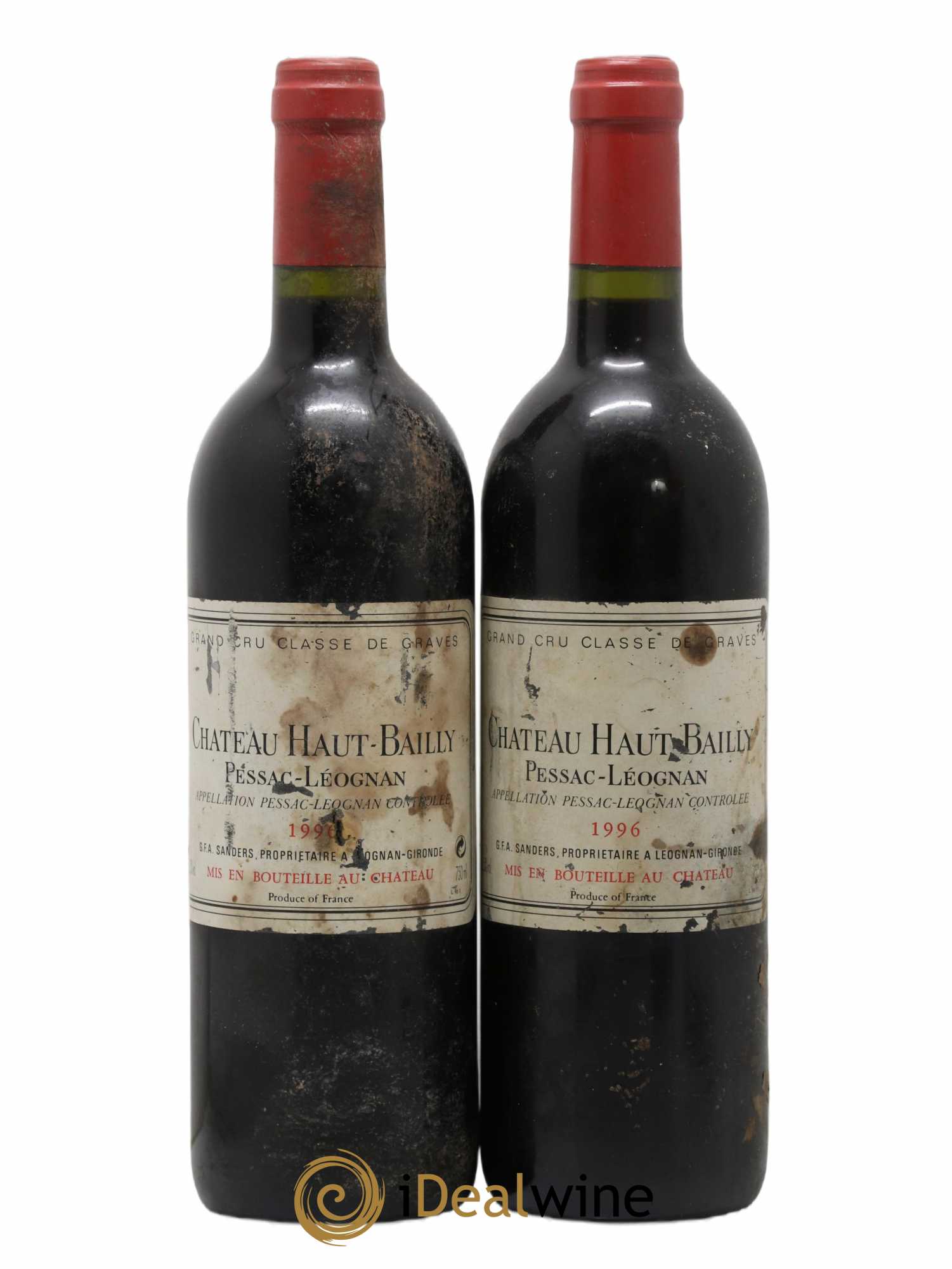 Château Haut-Bailly Cru Classé de Graves 1996 - Lot de 2 bouteilles - 0