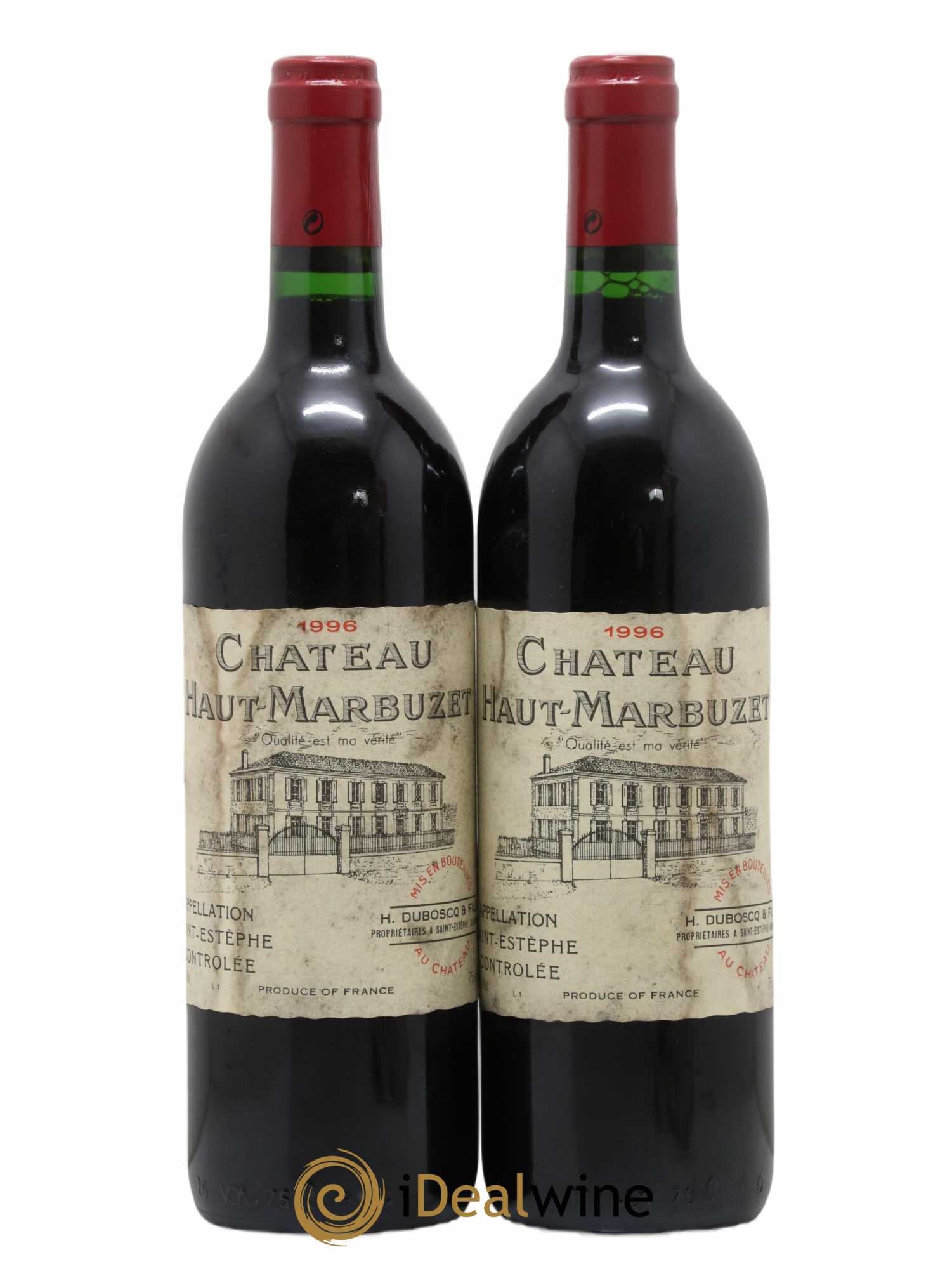 Château Haut Marbuzet 1996 - Lot de 2 bouteilles - 0