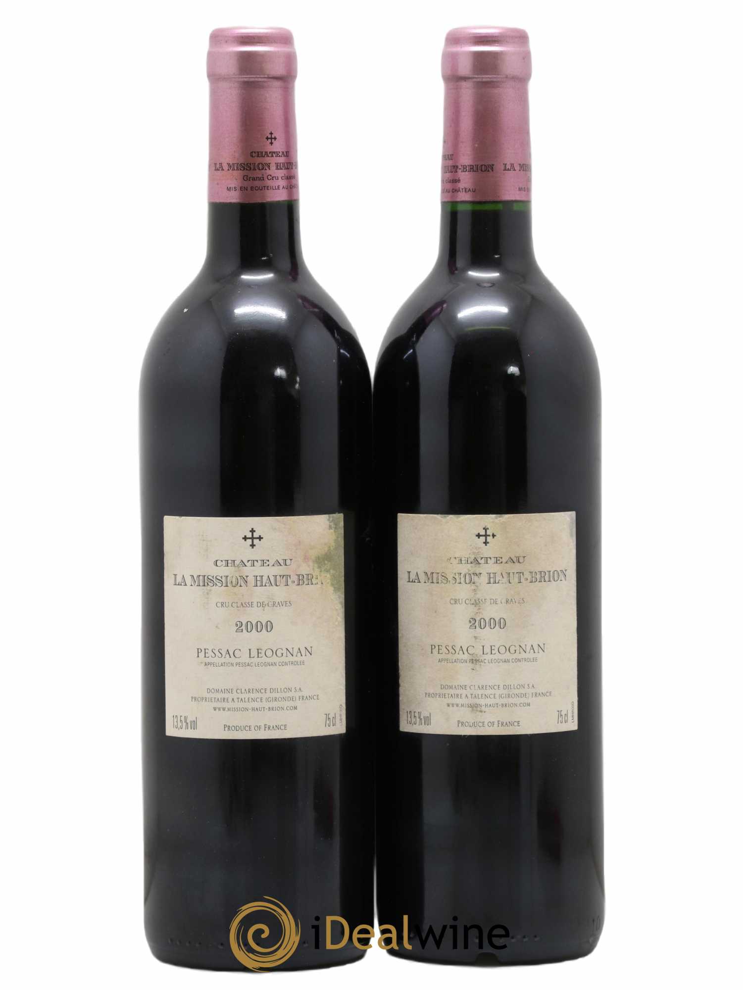 Château la Mission Haut-Brion Cru Classé de Graves 2000 - Posten von 2 Flaschen - 1