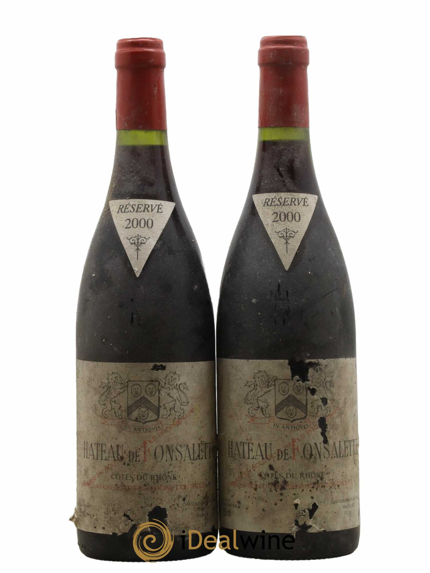Côtes-du-Rhône Château de Fonsalette Emmanuel Reynaud 2000 - Lot de 2 bouteilles - 0