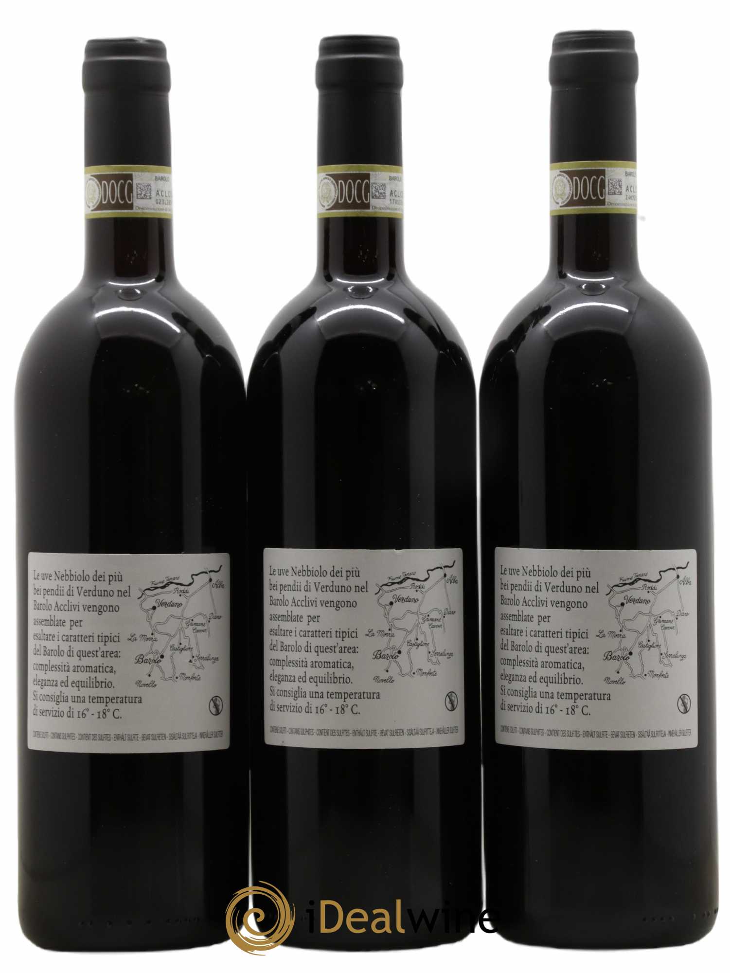 Barolo DOCG Acclivi Comm. Giovan Battista Burlotto 2018 - Lot de 3 bouteilles - 1