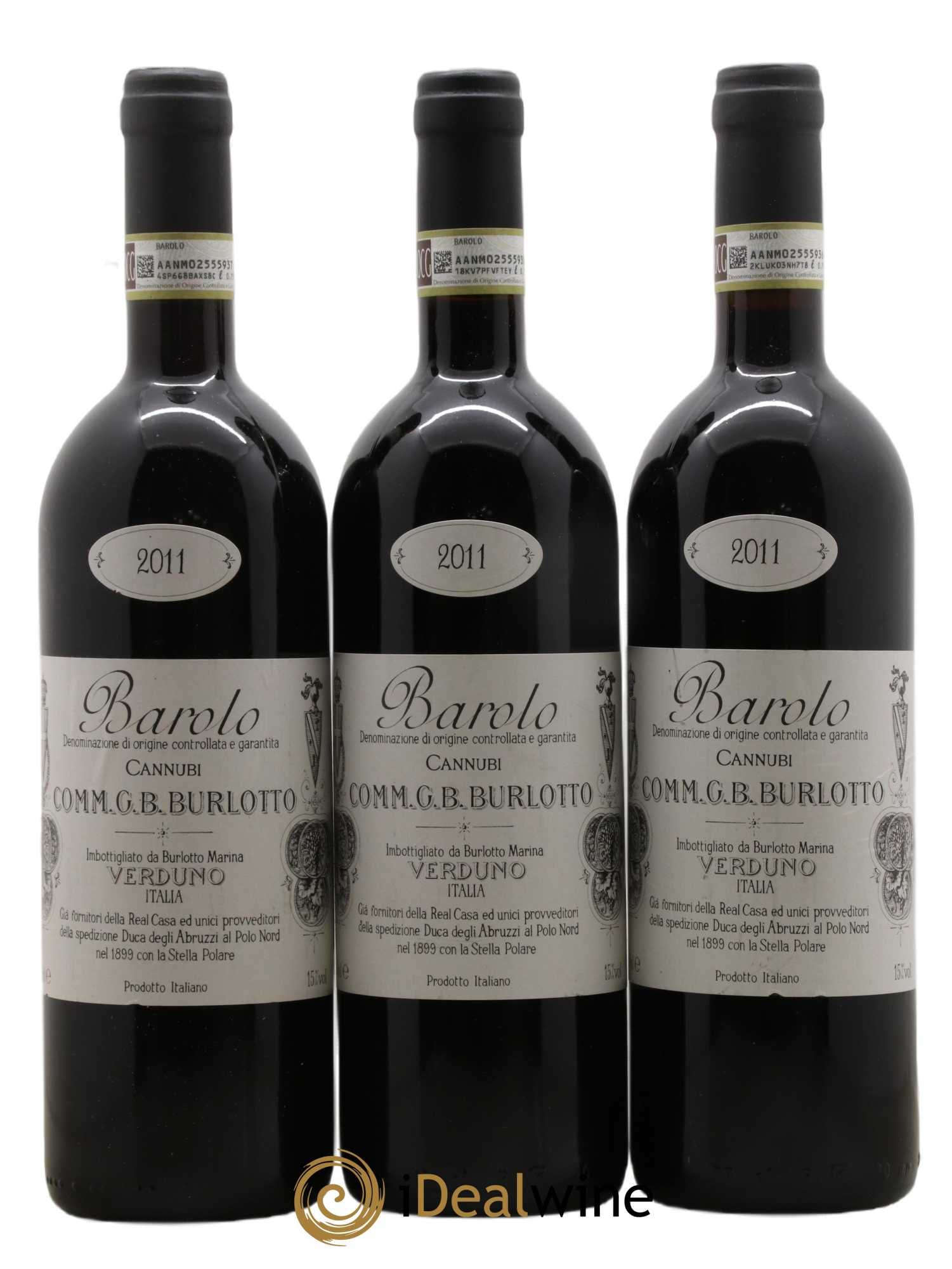Barolo DOCG Cannubi Comm. Giovan Battista Burlotto 2011 - Lot de 3 bouteilles - 0