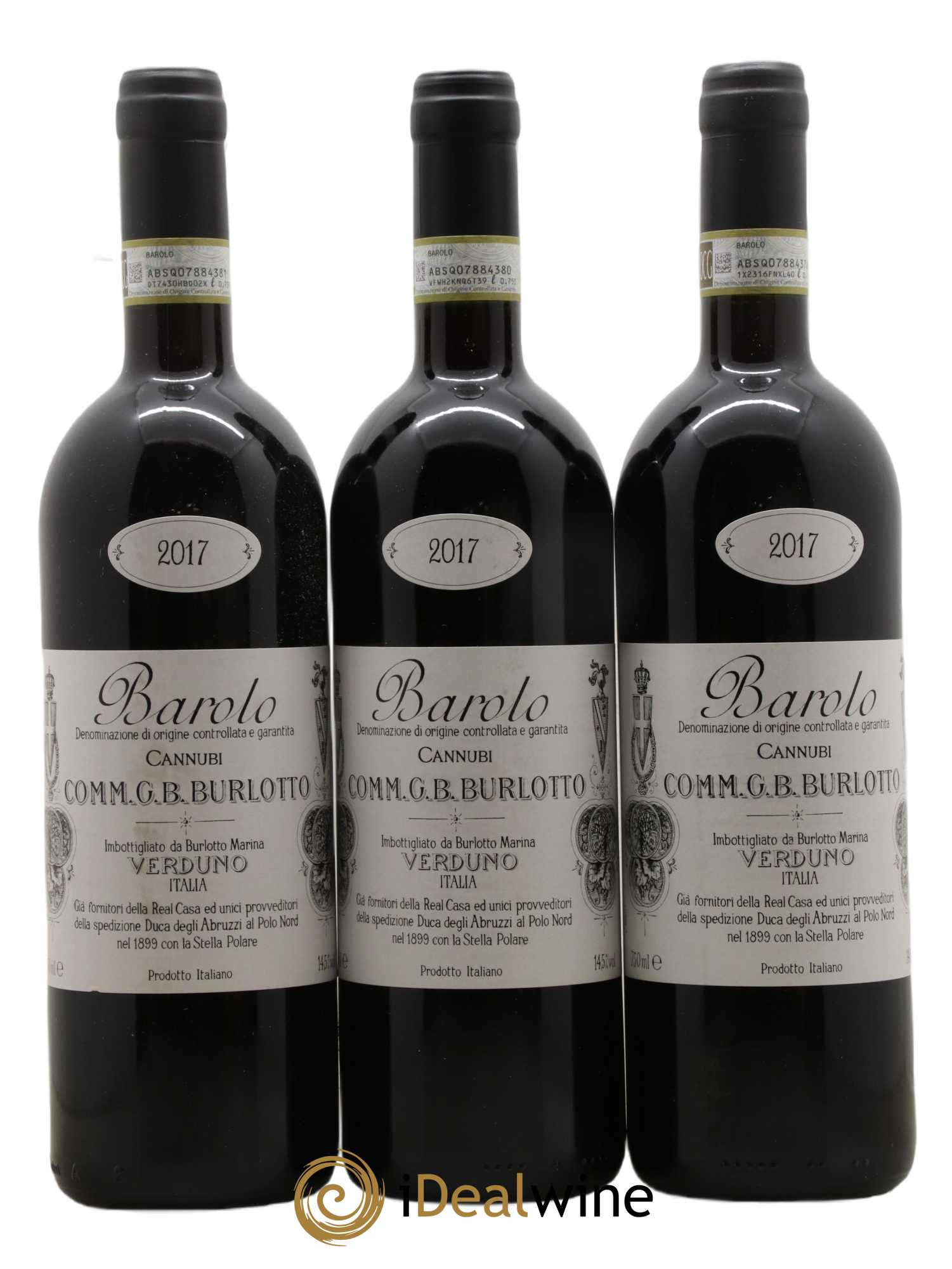 Barolo DOCG Cannubi Comm. Giovan Battista Burlotto 2017 - Lot de 3 bouteilles - 0