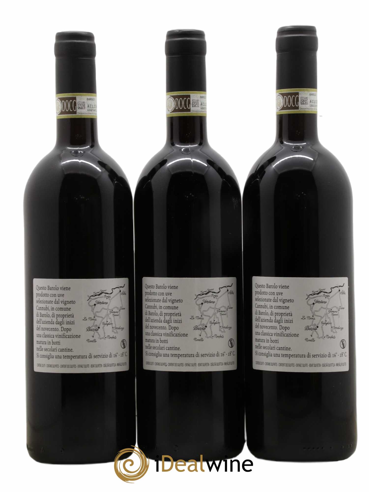 Barolo DOCG Cannubi Comm. Giovan Battista Burlotto 2018 - Lot de 3 bouteilles - 1