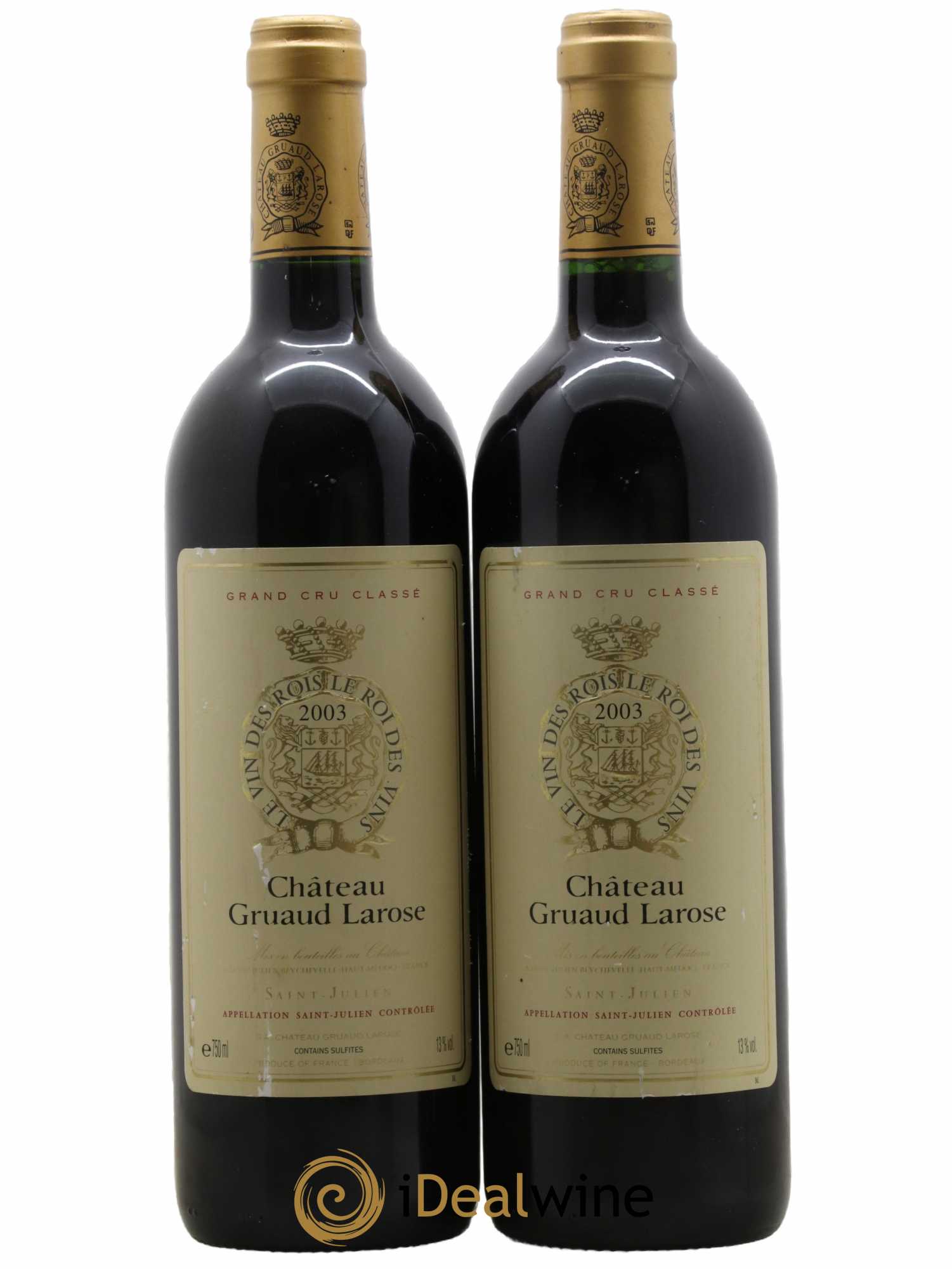 Château Gruaud Larose 2ème Grand Cru Classé 2003 - Lot de 2 bouteilles - 0