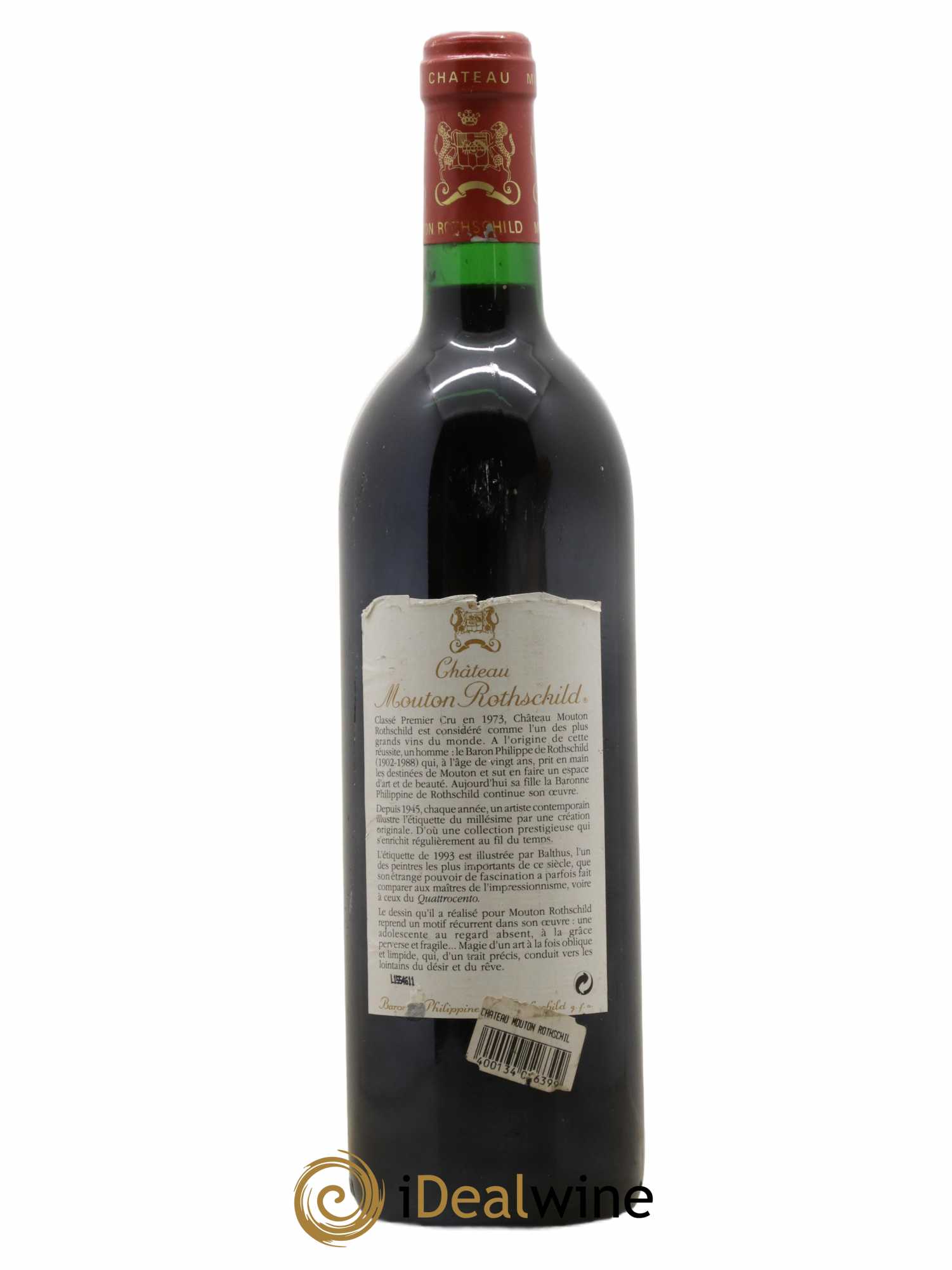 Château Mouton Rothschild 1er Grand Cru Classé 1993 - Lot of 1 bottle - 1