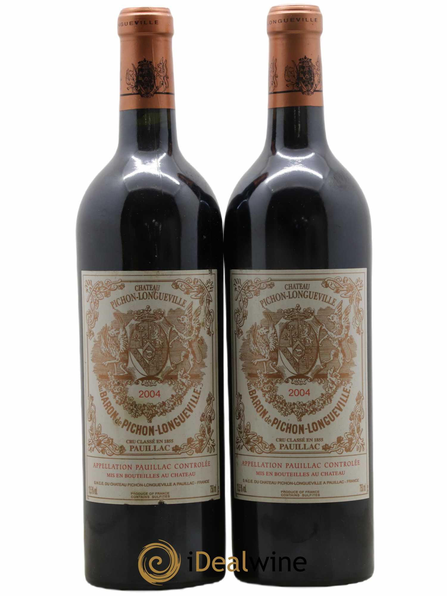 Pichon Longueville Baron 2ème Grand Cru Classé 2004 - Lot de 2 bouteilles - 0