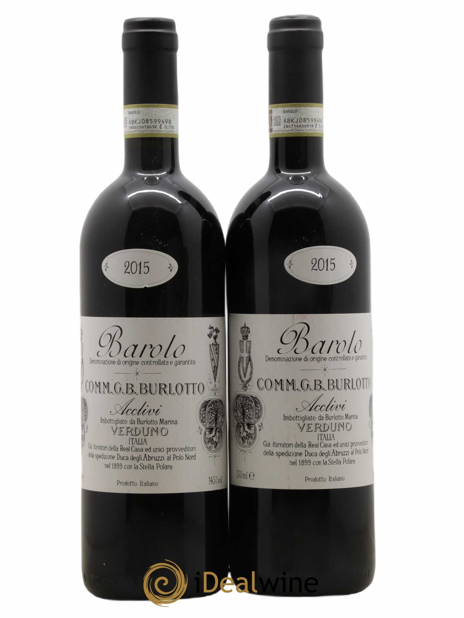 Barolo DOCG Acclivi Comm. Giovan Battista Burlotto 2015 - Lot de 2 bouteilles - 0