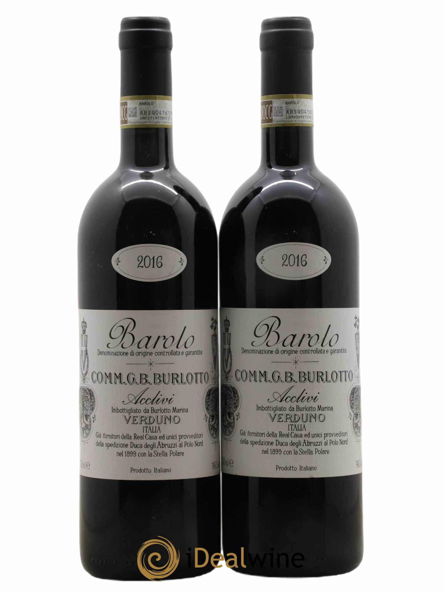 Barolo DOCG Acclivi Comm. Giovan Battista Burlotto 2016 - Lot de 2 bouteilles - 0