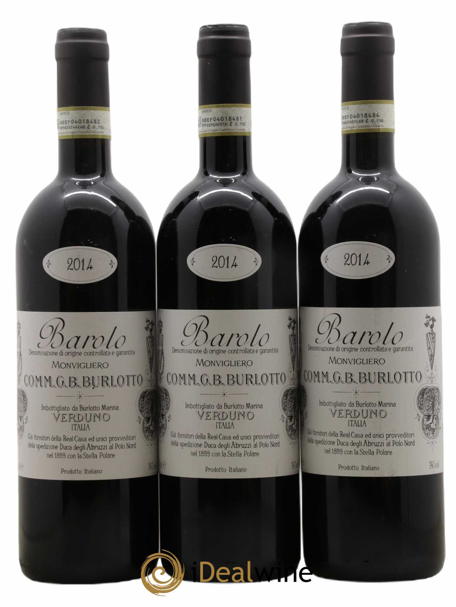 Barolo DOCG Monvigliero Comm. Giovan Battista Burlotto 2014 - Lot de 3 bouteilles - 0