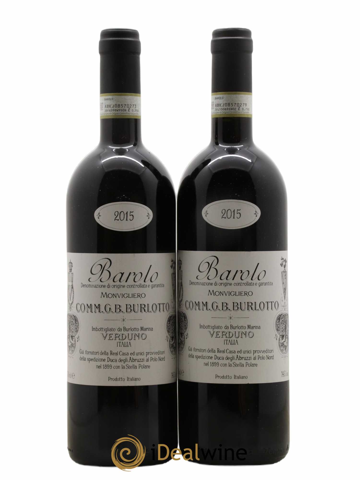 Barolo DOCG Monvigliero Comm. Giovan Battista Burlotto 2015 - Lot de 2 bouteilles - 0