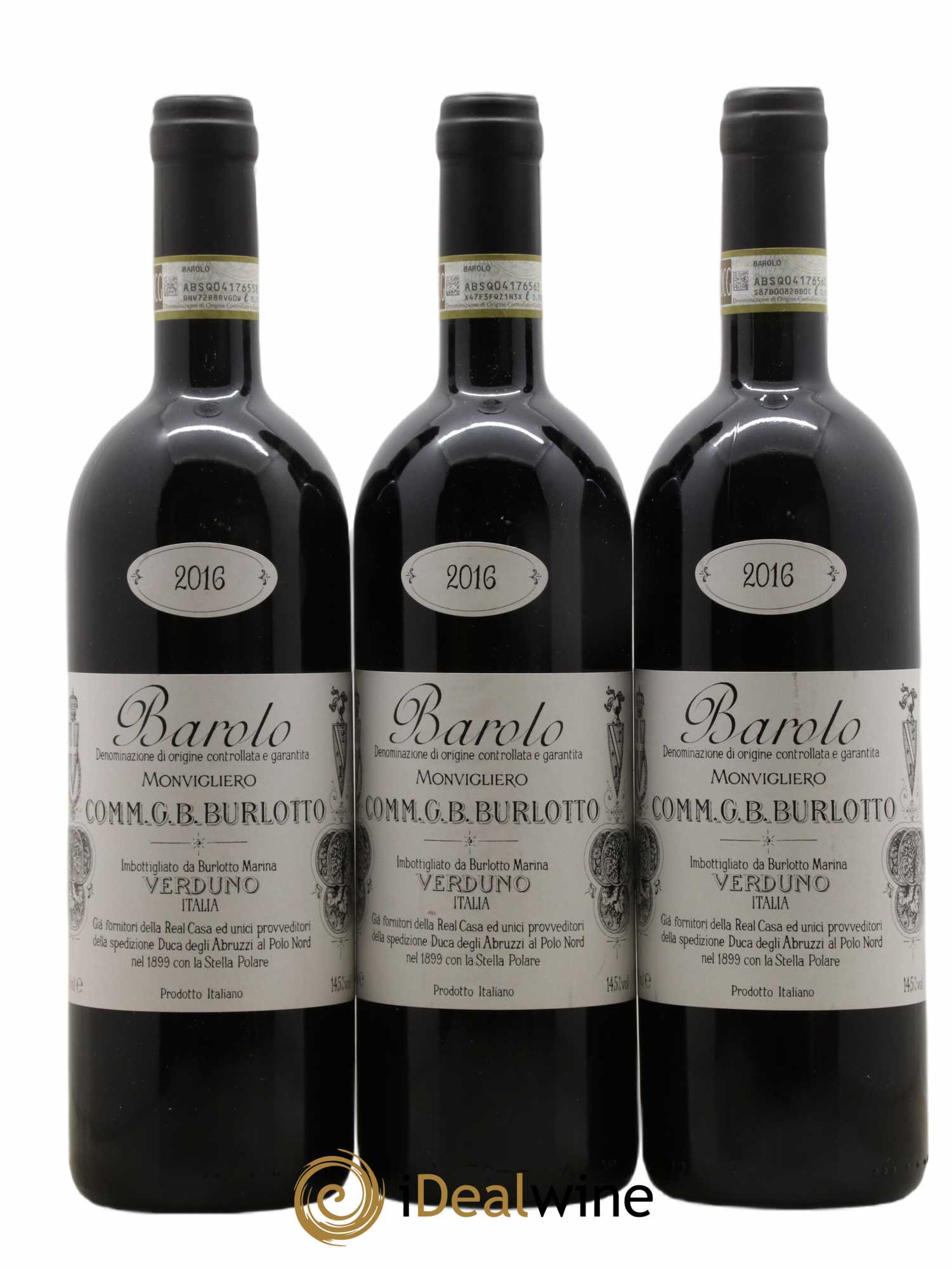 Barolo DOCG Monvigliero Comm. Giovan Battista Burlotto 2016 - Lotto di 3 bottiglie - 0