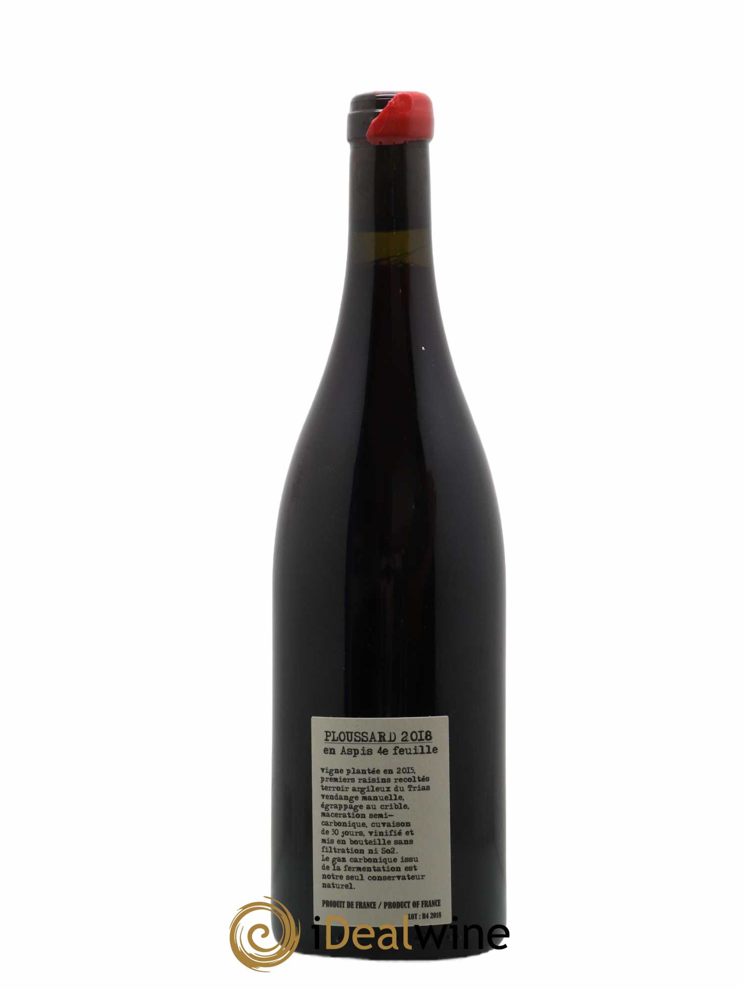 Arbois-Pupillin Ploussard En Aspis Adeline Houillon & Renaud Bruyère 4ème feuille 2018 - Lot de 1 bouteille - 1