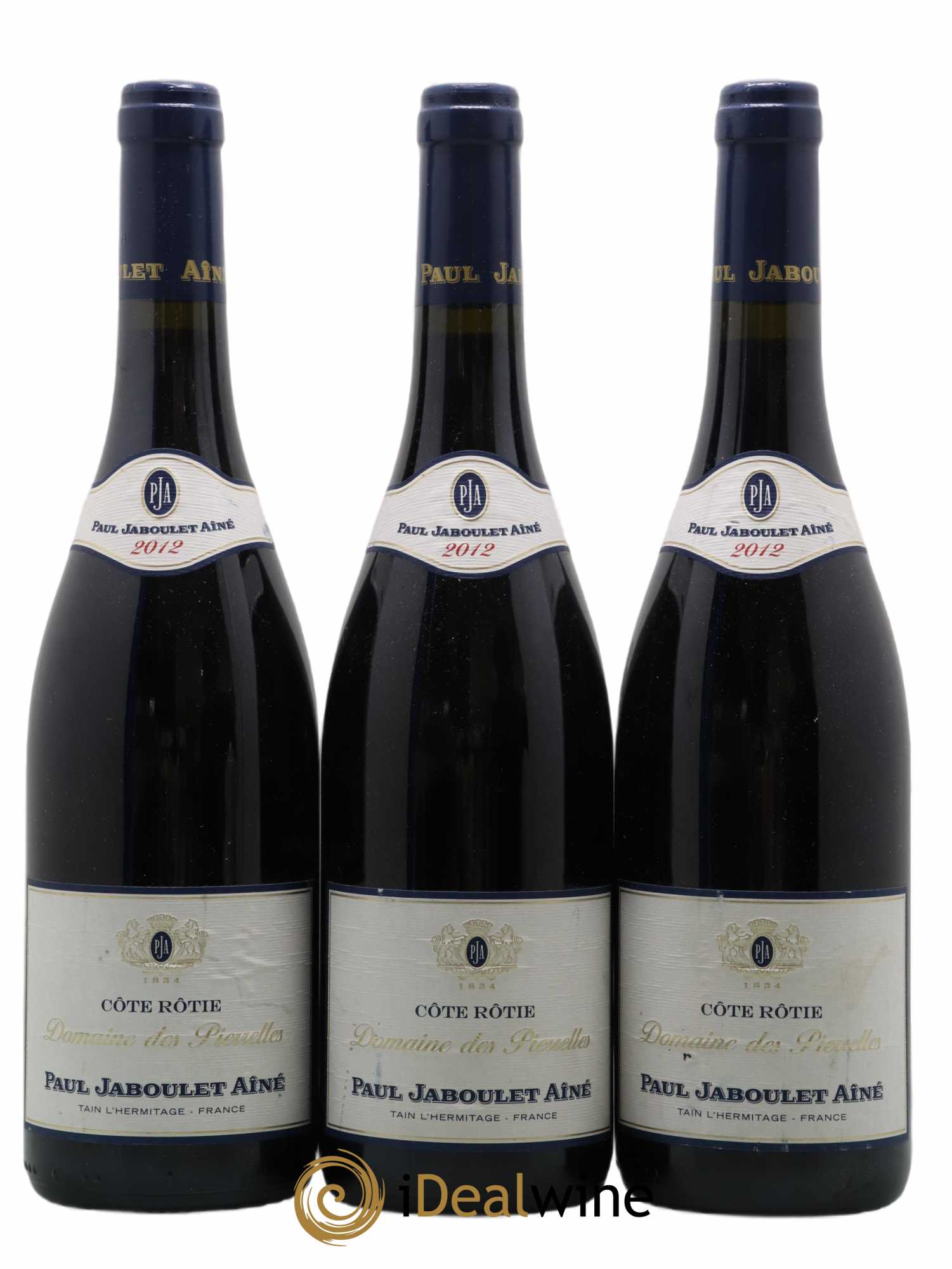 Côte-Rôtie Domaine des Pierrelles Paul Jaboulet Ainé 2012 - Lot de 3 bouteilles - 0