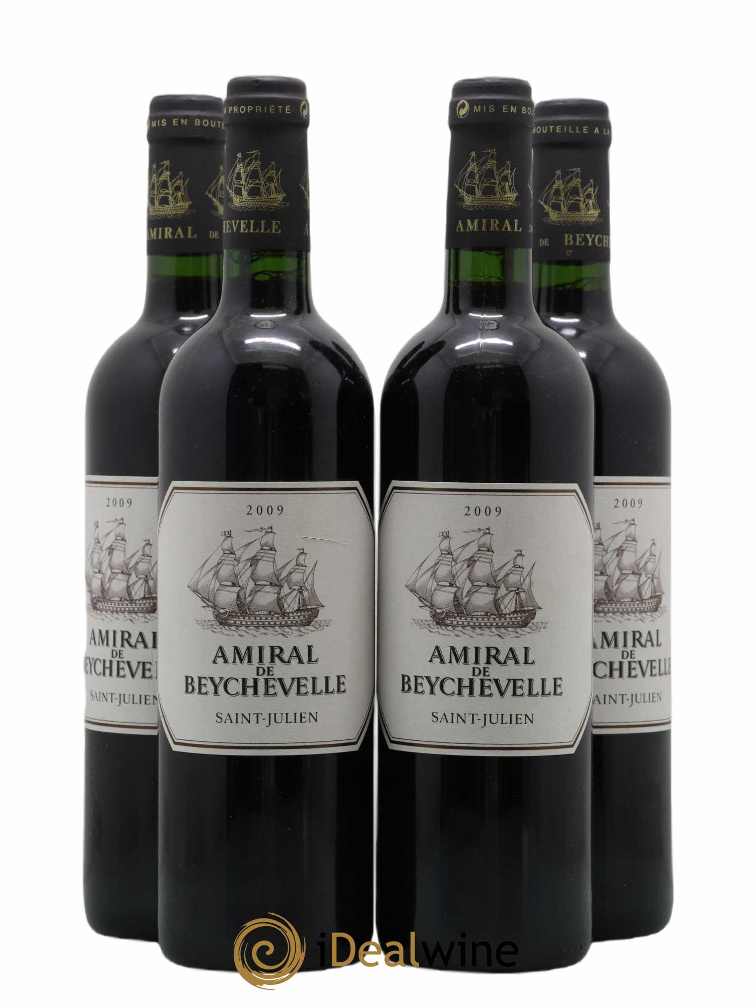 Amiral de Beychevelle Second Vin 2009 - Lot de 4 bouteilles - 0