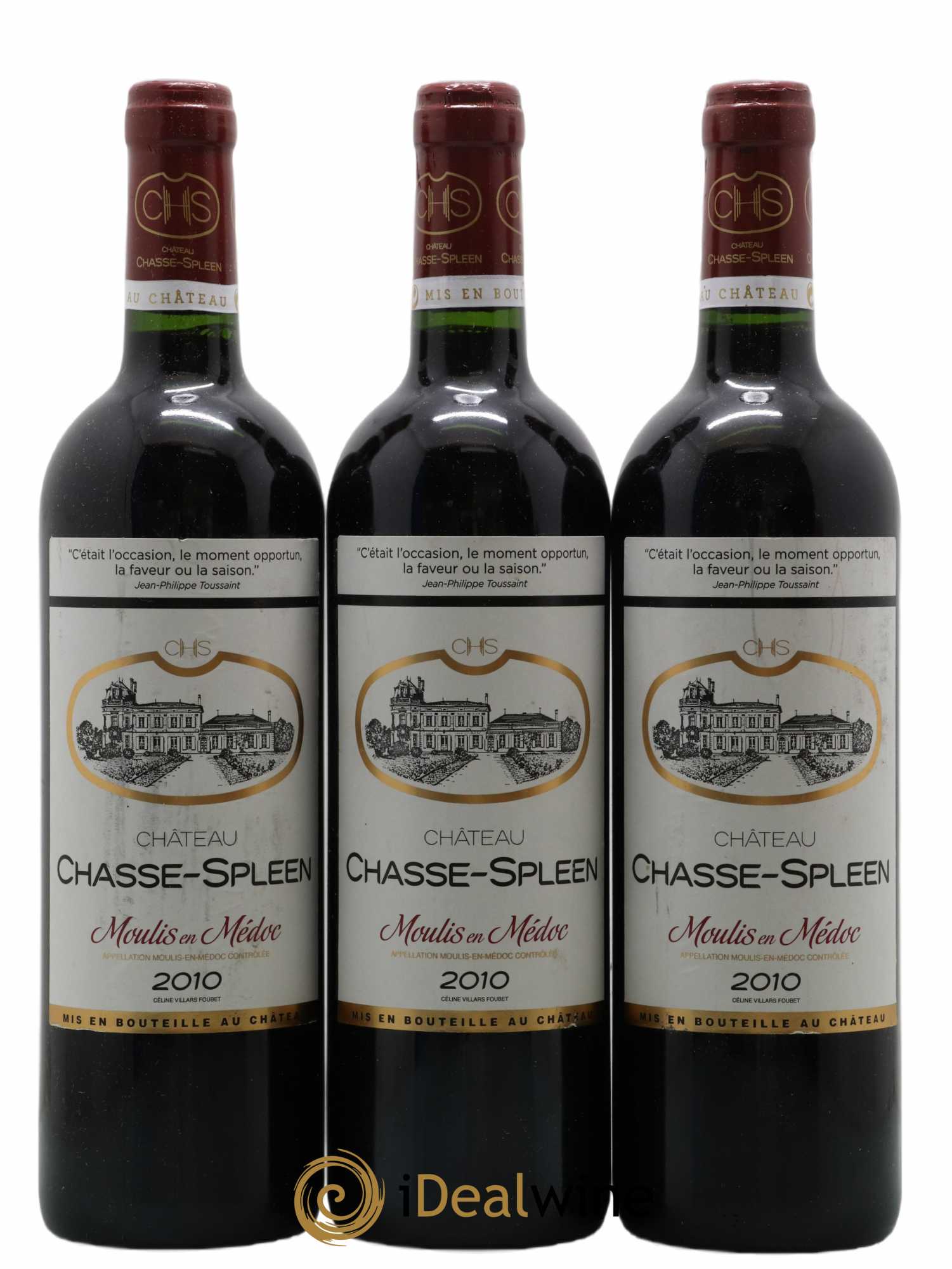 Château Chasse Spleen 2010 - Lot de 3 bouteilles - 0