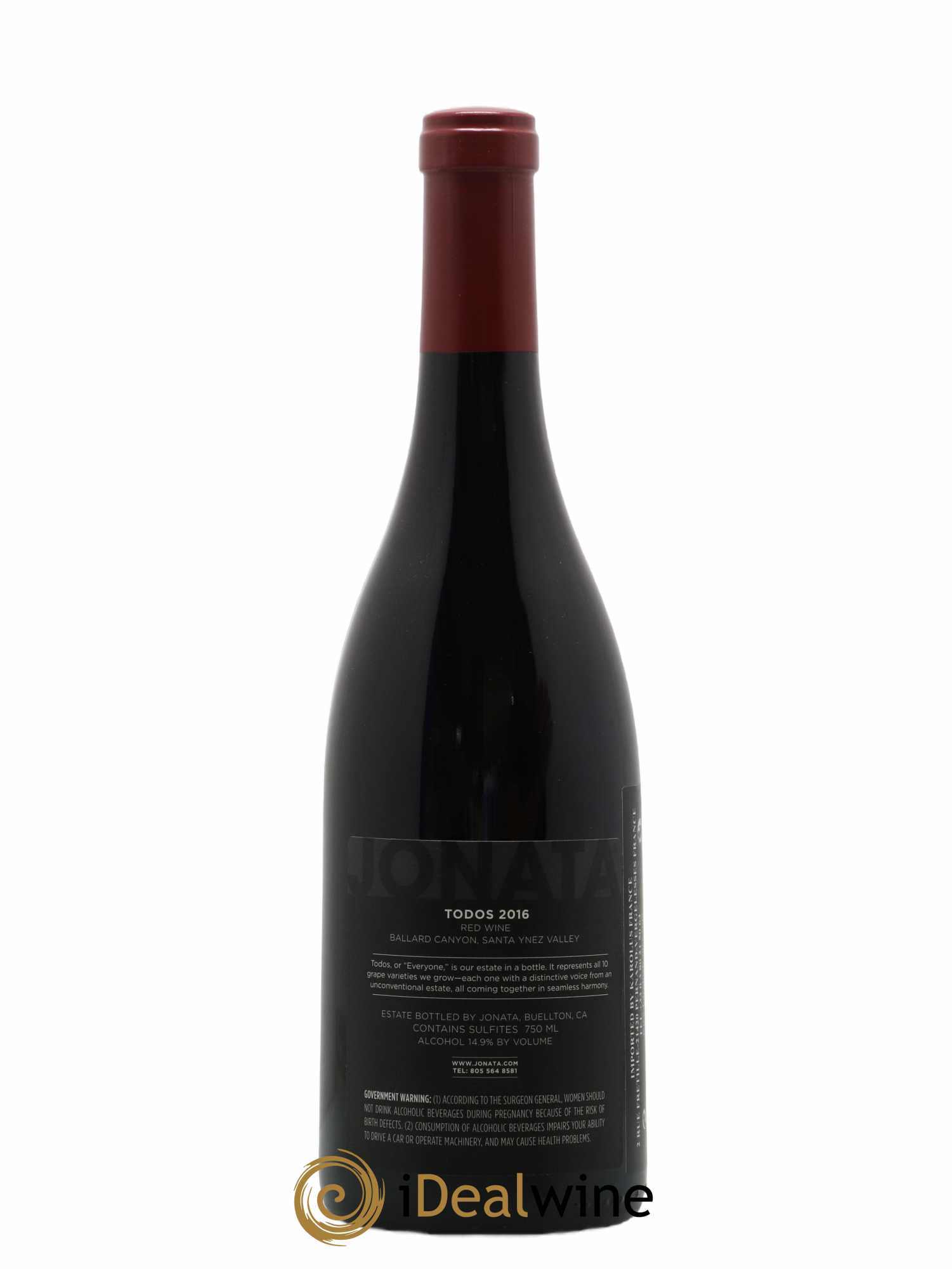 USA Jonata Todos Ballard Canyon 2016 - Lot de 1 bouteille - 1