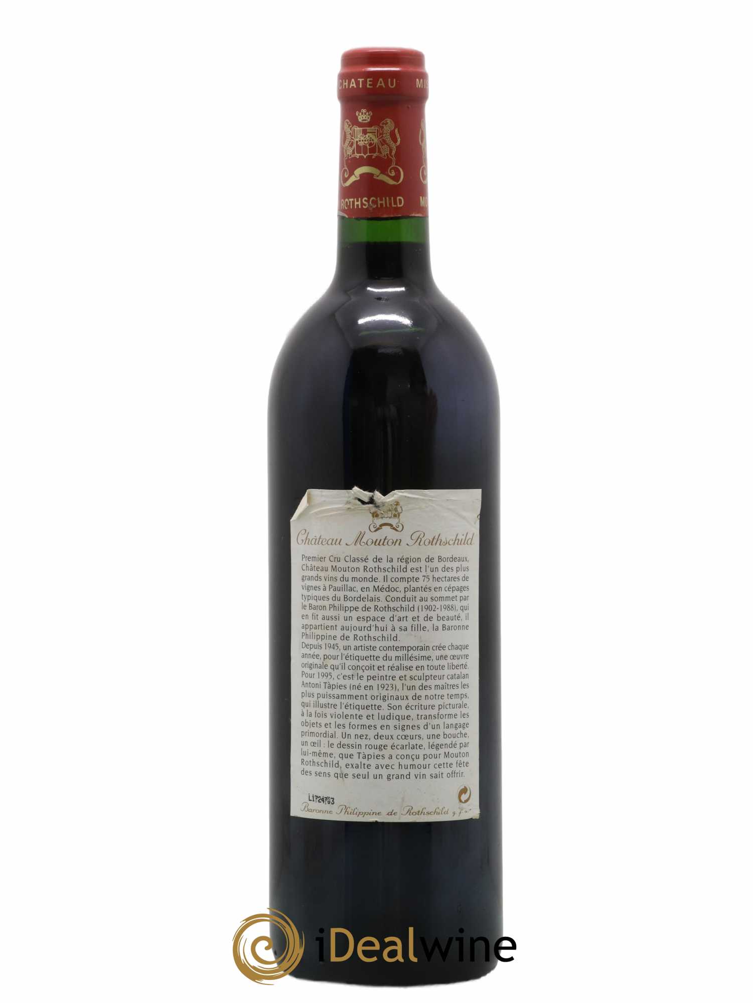 Château Mouton Rothschild 1er Grand Cru Classé 1995 - Lot de 1 bouteille - 1