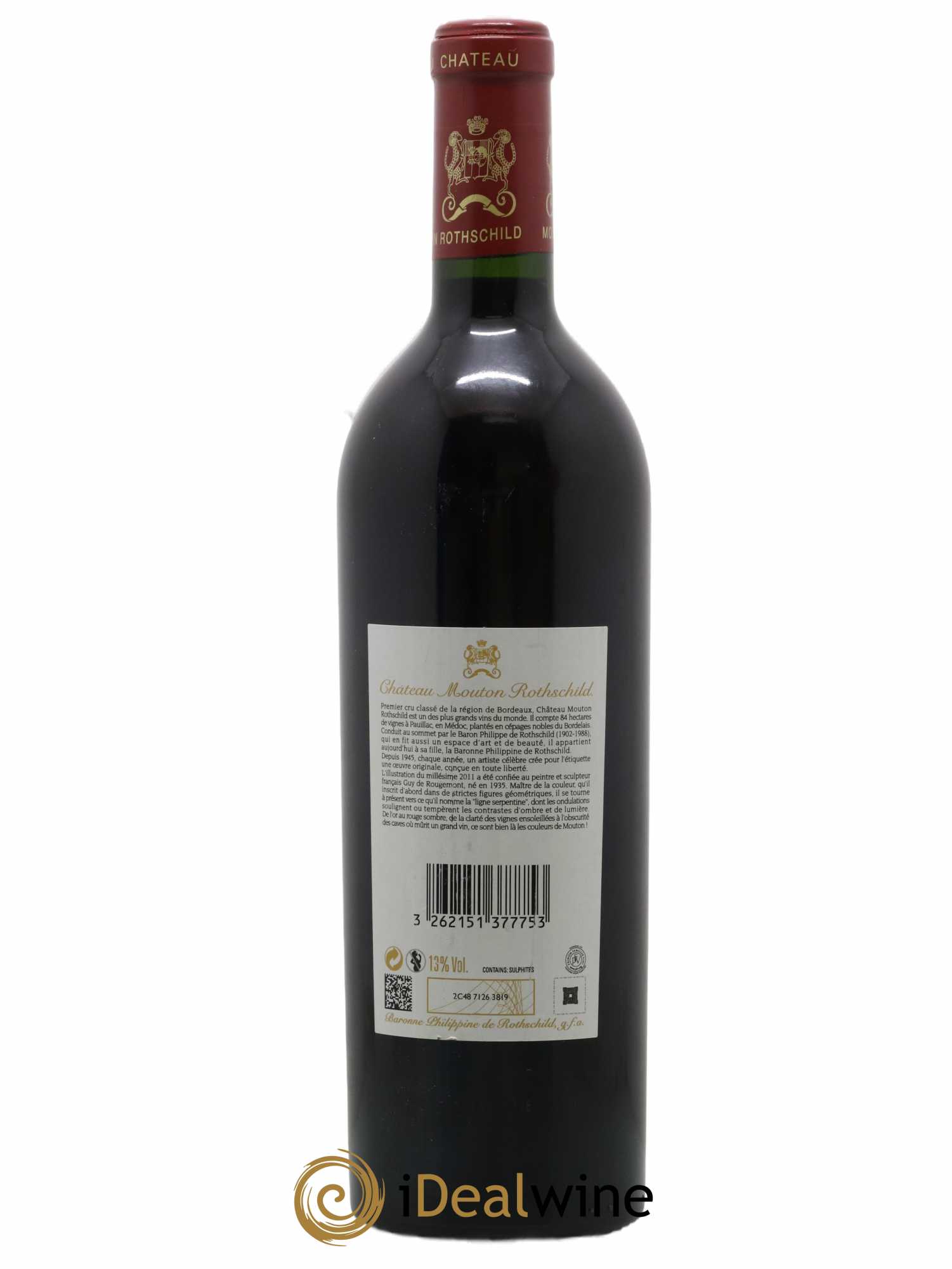 Château Mouton Rothschild 1er Grand Cru Classé 2011 - Lot de 1 bouteille - 1