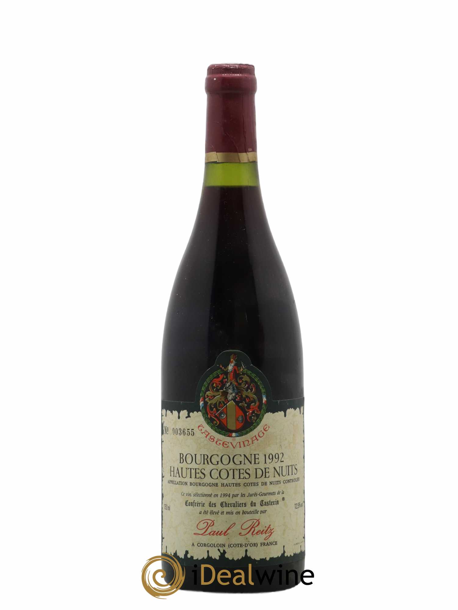 Hautes-Côtes de Nuits Tastevinage Paul Reitz 1992 - Lot de 1 bouteille - 0