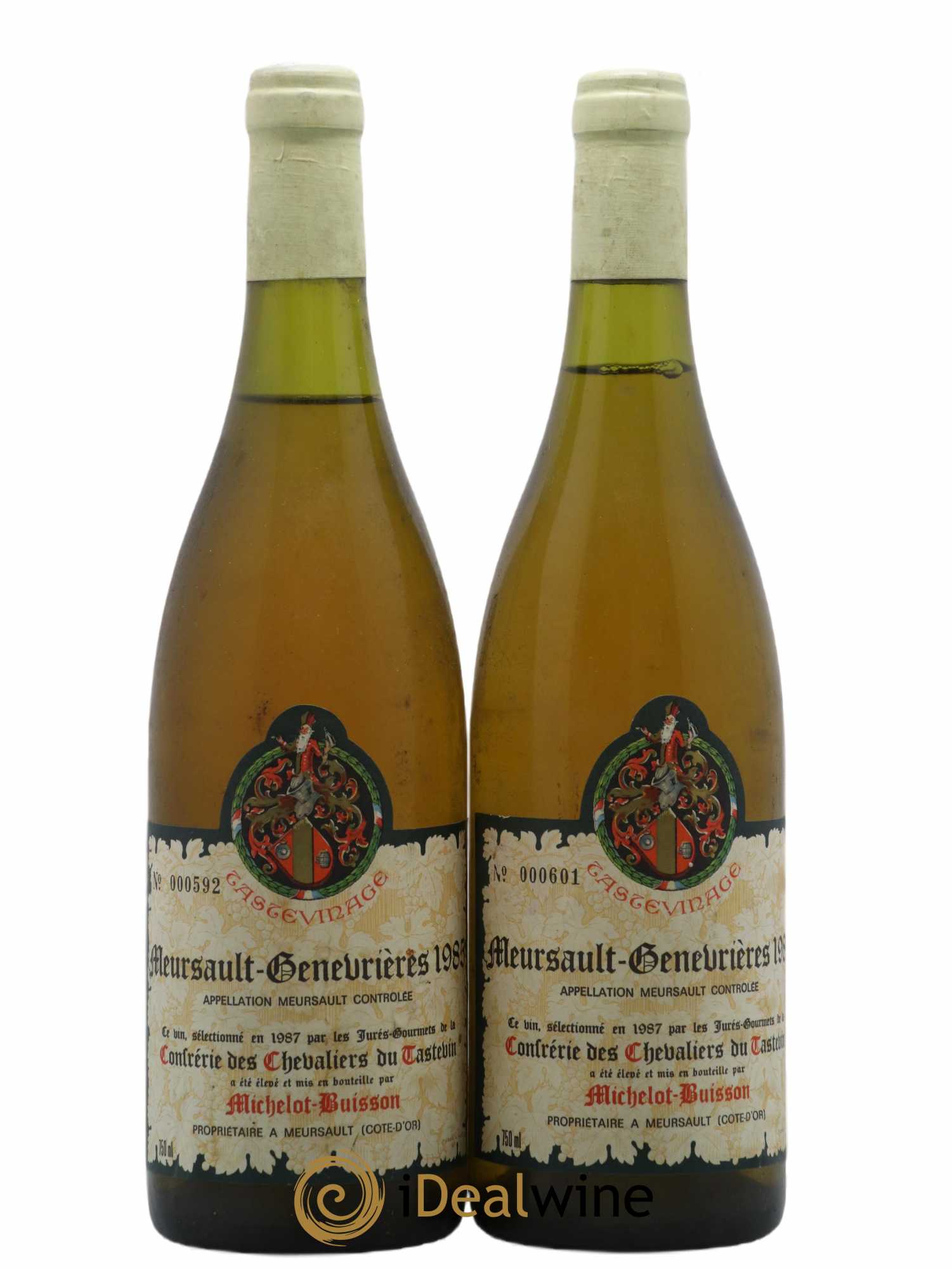 Meursault 1er Cru Genevrières Tastevin Michelot-Buisson 1985 - Lot de 2 bouteilles - 0