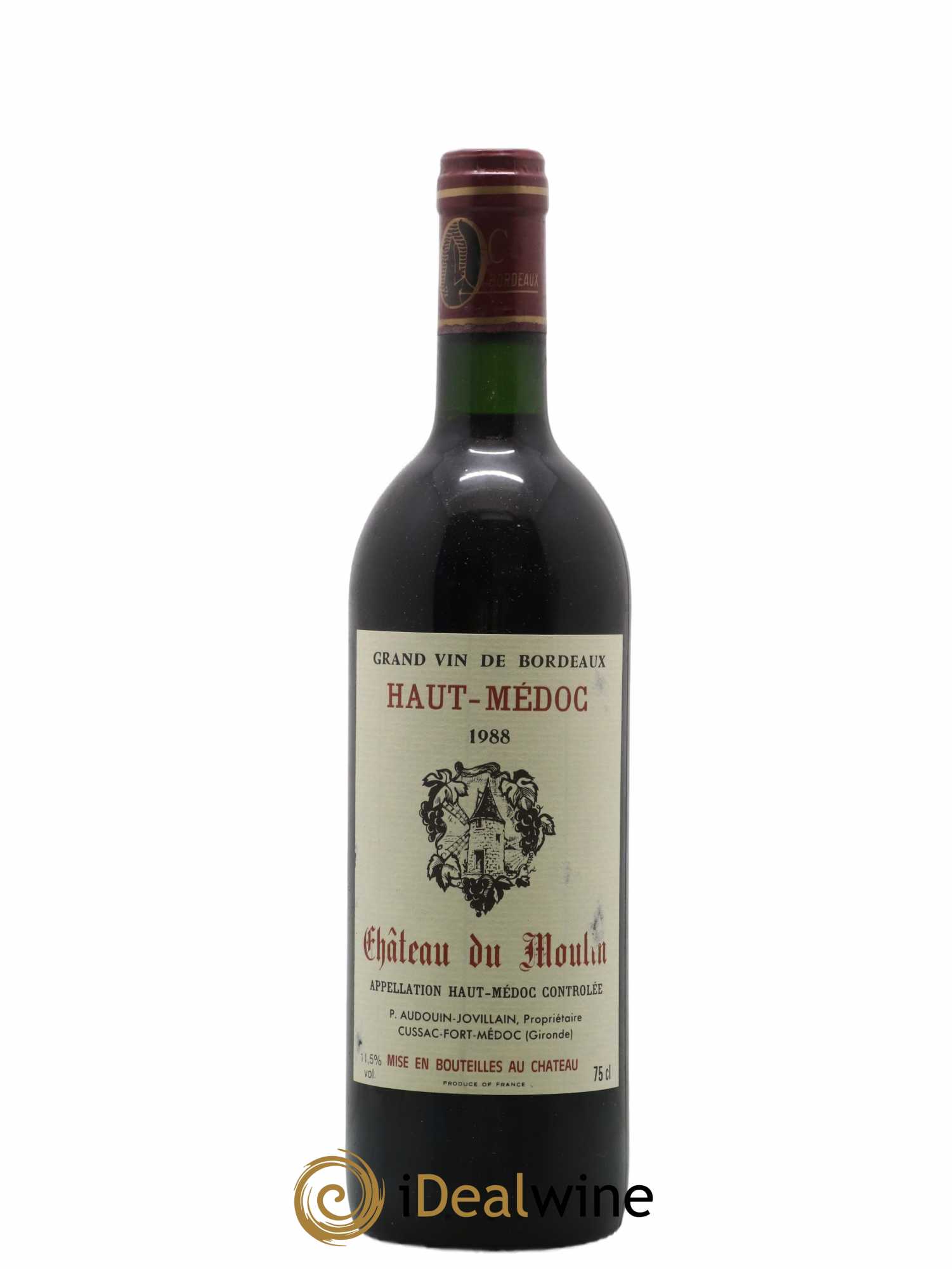 Haut Médoc Château Du Moulin 1988 - Lot de 1 bouteille - 0
