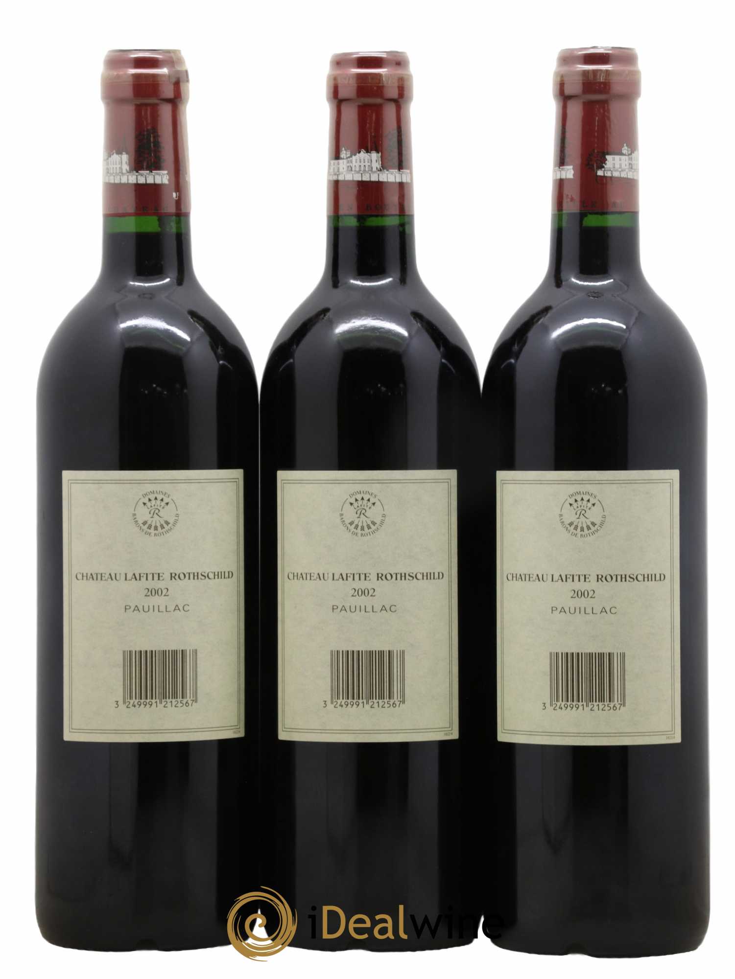 Château Lafite Rothschild 1er Grand Cru Classé 2002 - Lot de 3 bouteilles - 1