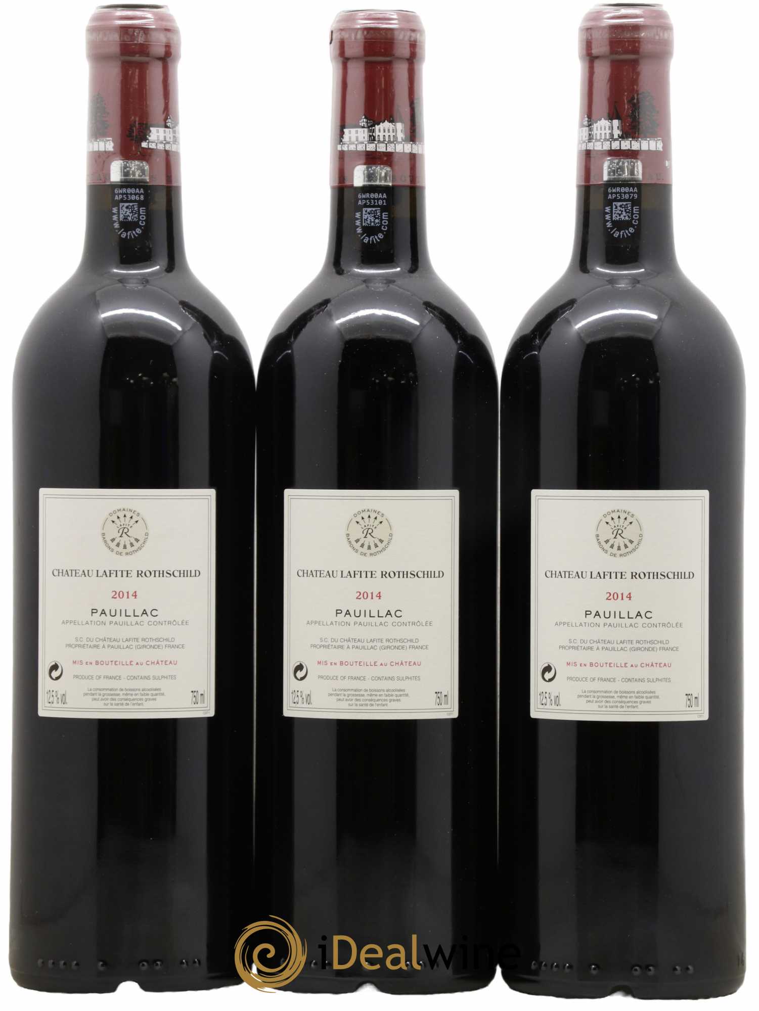 Château Lafite Rothschild 1er Grand Cru Classé 2014 - Lot de 3 bouteilles - 1