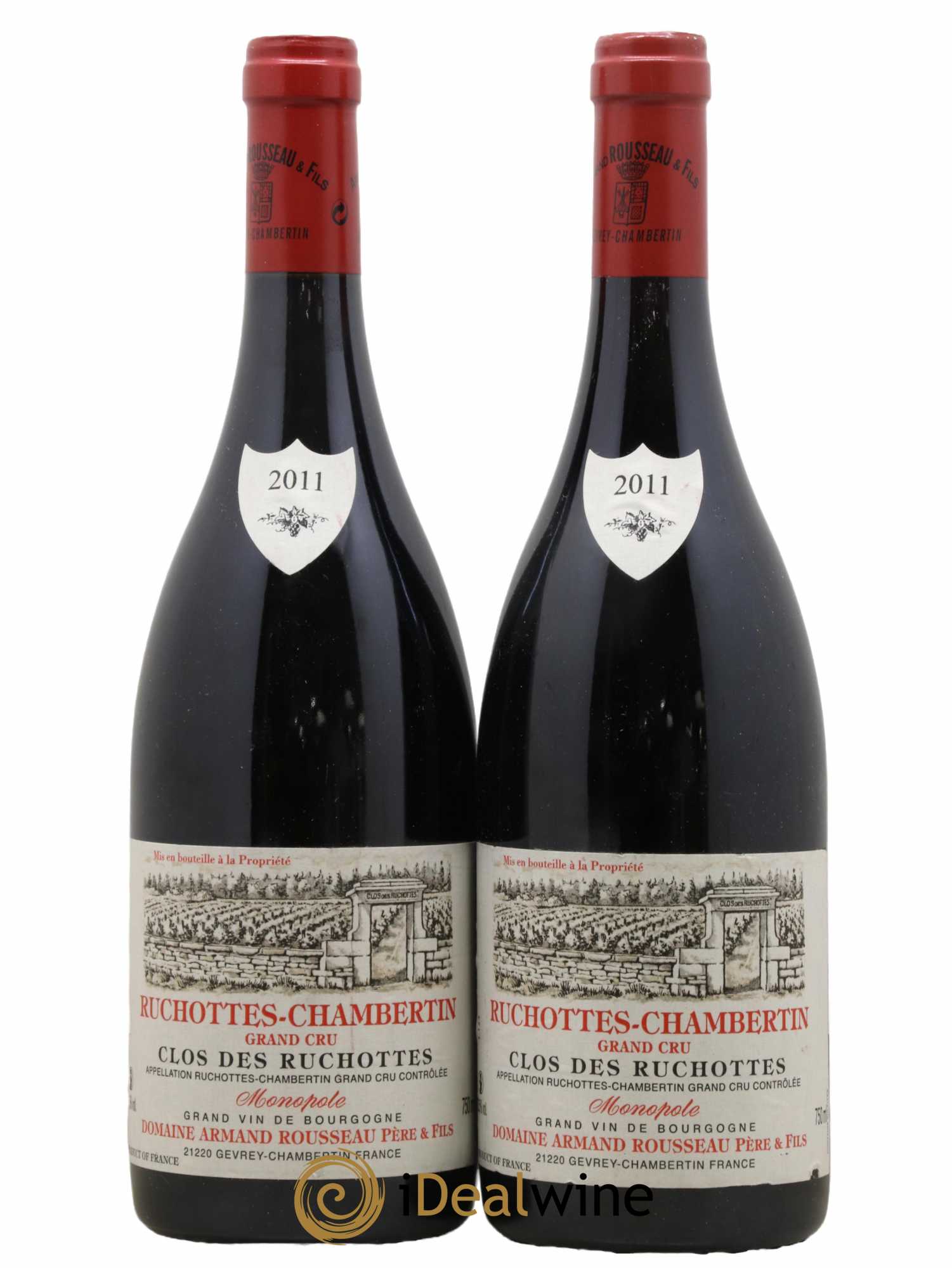 Ruchottes-Chambertin Grand Cru Clos des Ruchottes Armand Rousseau (Domaine) 2011 - Posten von 2 Flaschen - 0